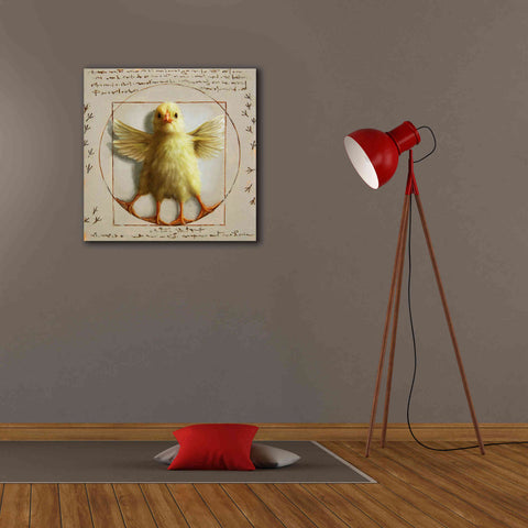 Image of 'Vitruvian Chick' by Lucia Heffernan, Canvas Wall Art,26x26