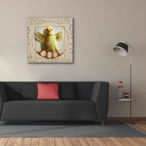 Image of 'Vitruvian Chick' by Lucia Heffernan, Canvas Wall Art,37x37