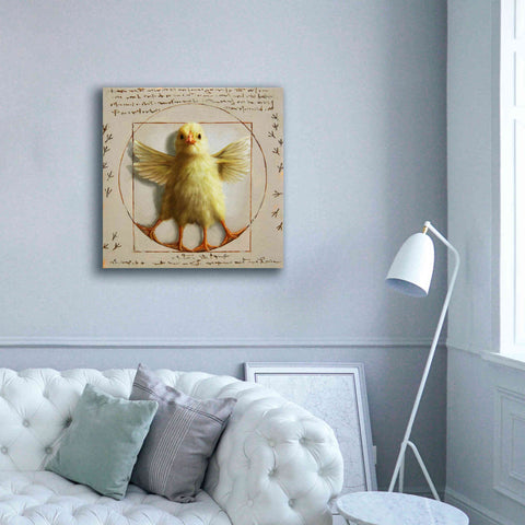 Image of 'Vitruvian Chick' by Lucia Heffernan, Canvas Wall Art,37x37