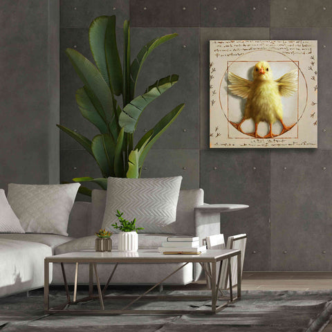 Image of 'Vitruvian Chick' by Lucia Heffernan, Canvas Wall Art,37x37