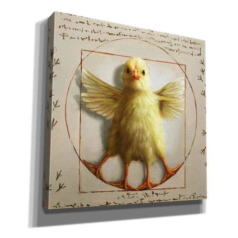 Image of 'Vitruvian Chick' by Lucia Heffernan, Canvas Wall Art