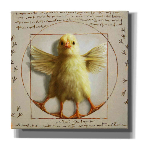 Image of 'Vitruvian Chick' by Lucia Heffernan, Canvas Wall Art