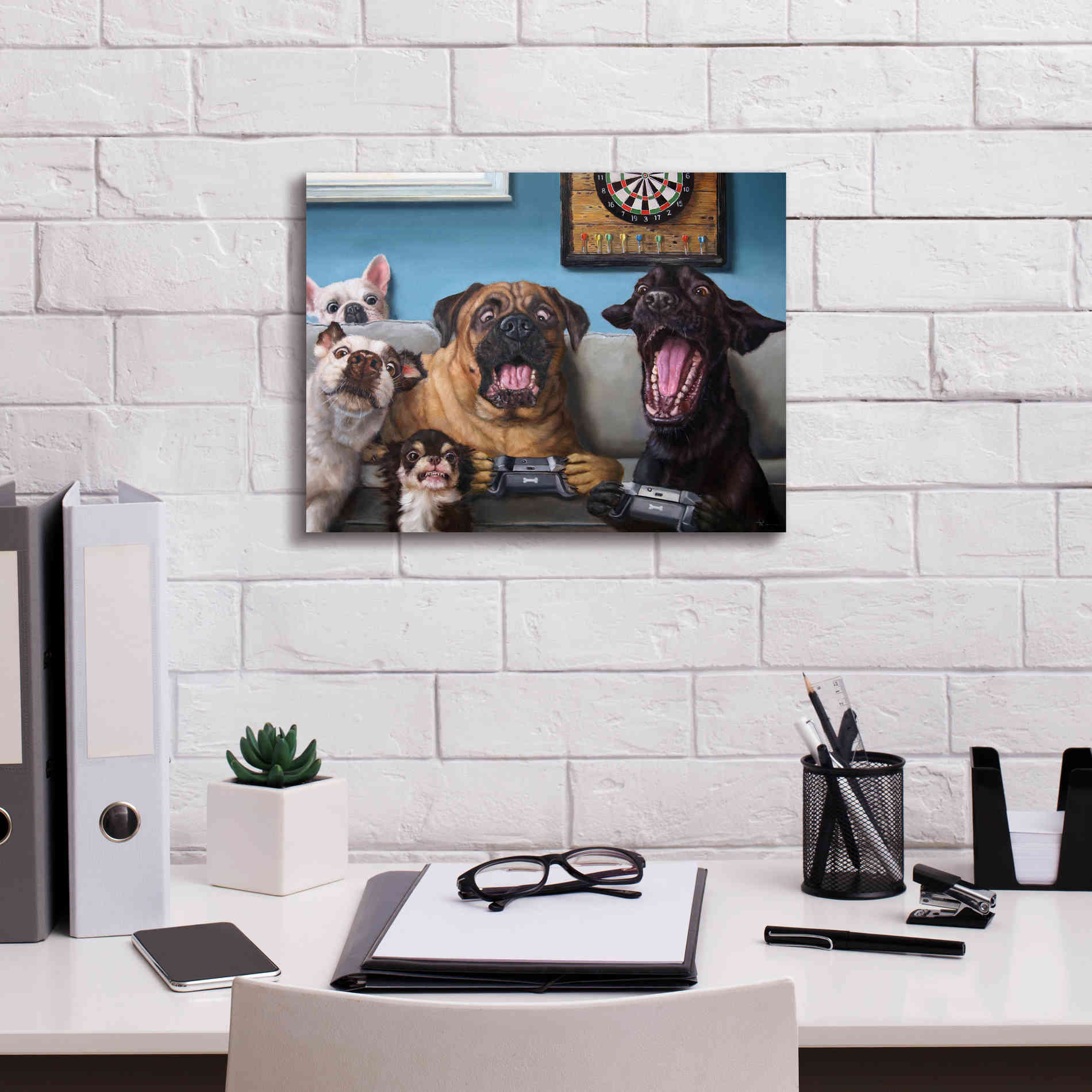 'Gamers' by Lucia Heffernan, Canvas Wall Art,16x12