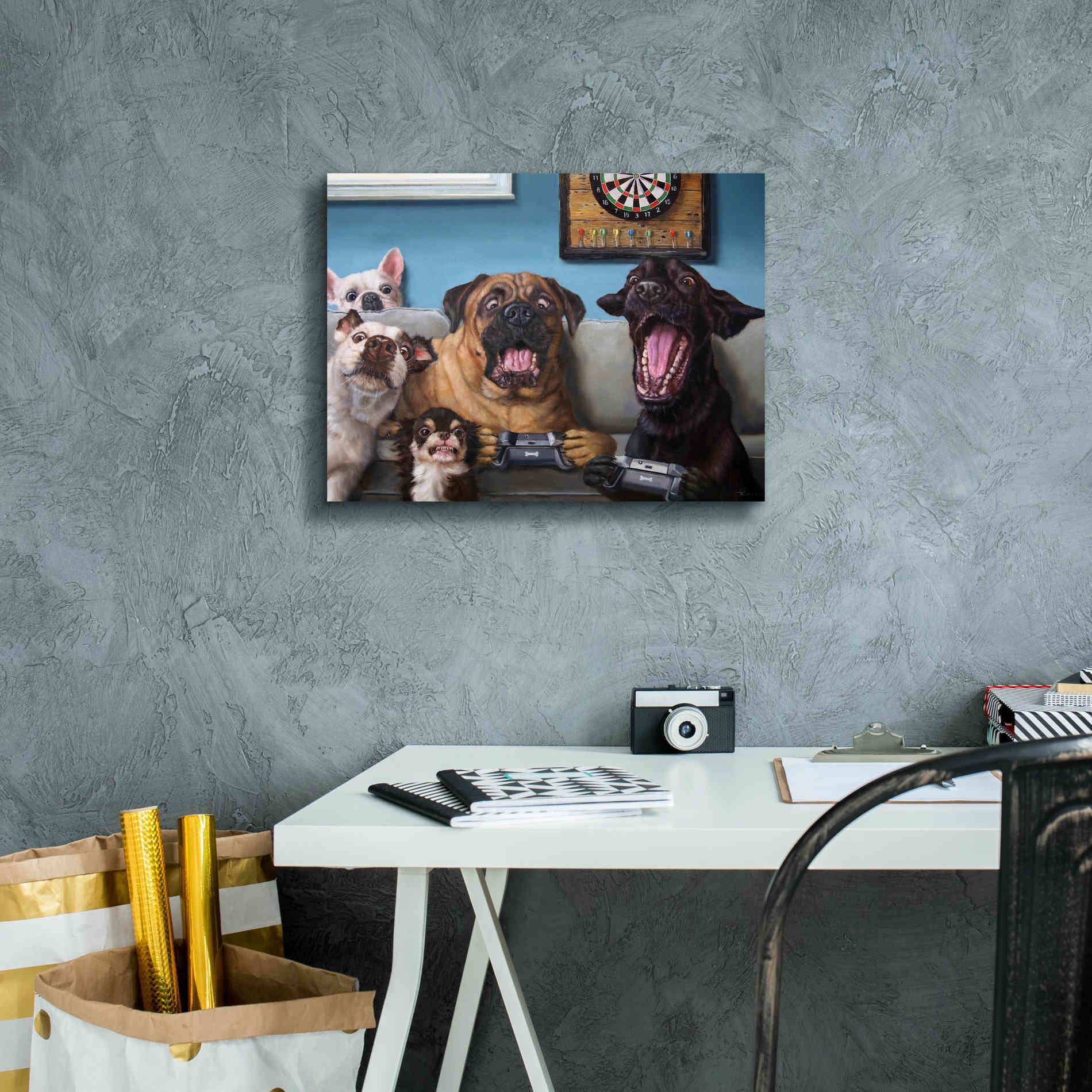 'Gamers' by Lucia Heffernan, Canvas Wall Art,16x12