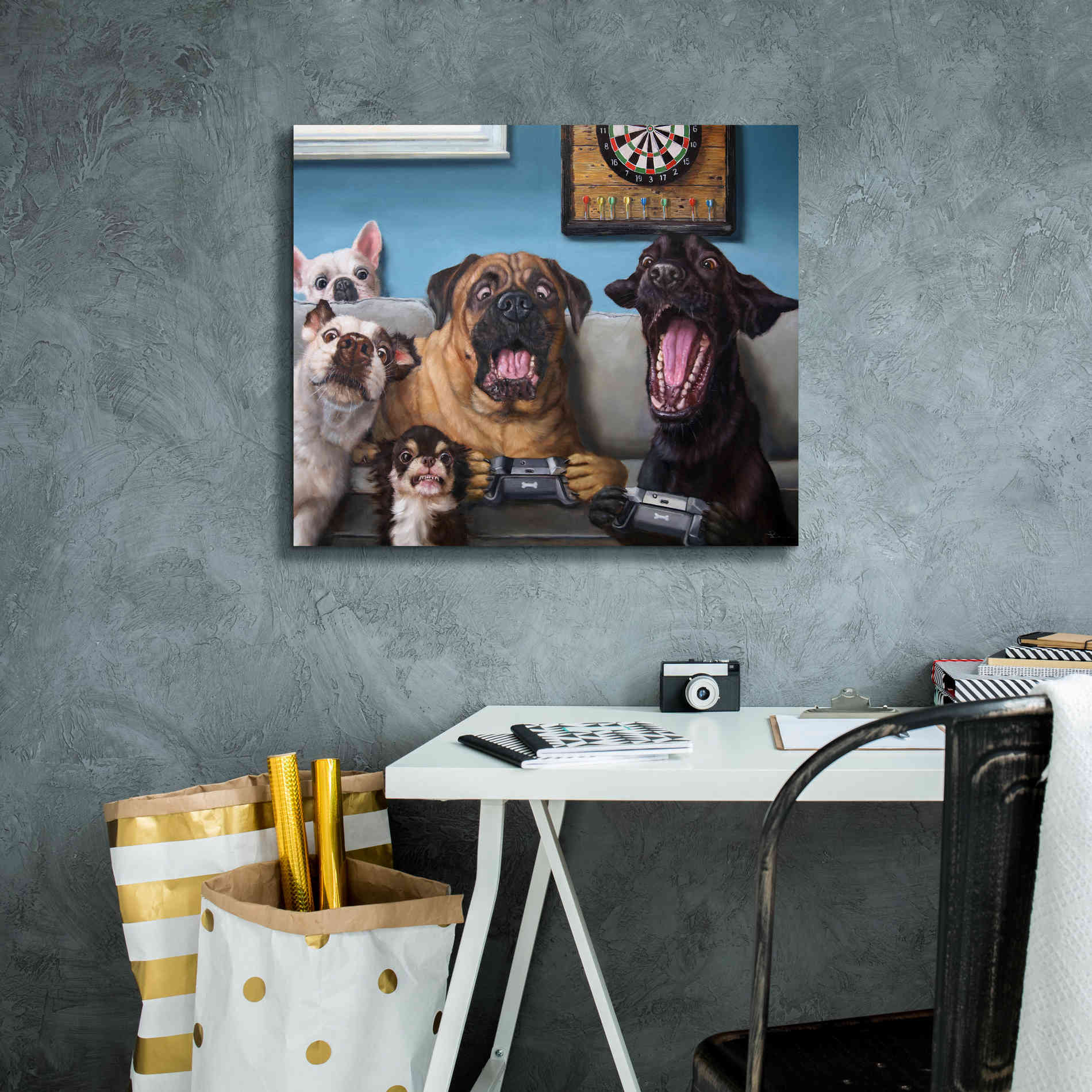 'Gamers' by Lucia Heffernan, Canvas Wall Art,24x20