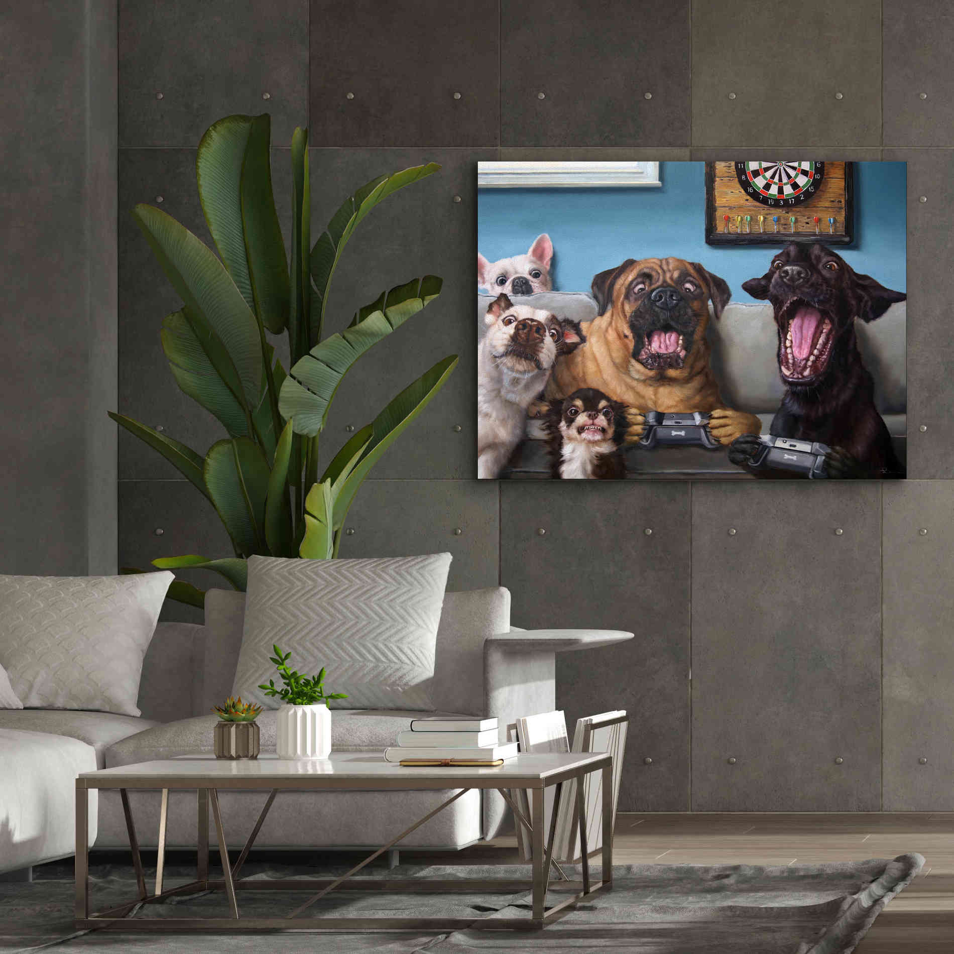 'Gamers' by Lucia Heffernan, Canvas Wall Art,54x40