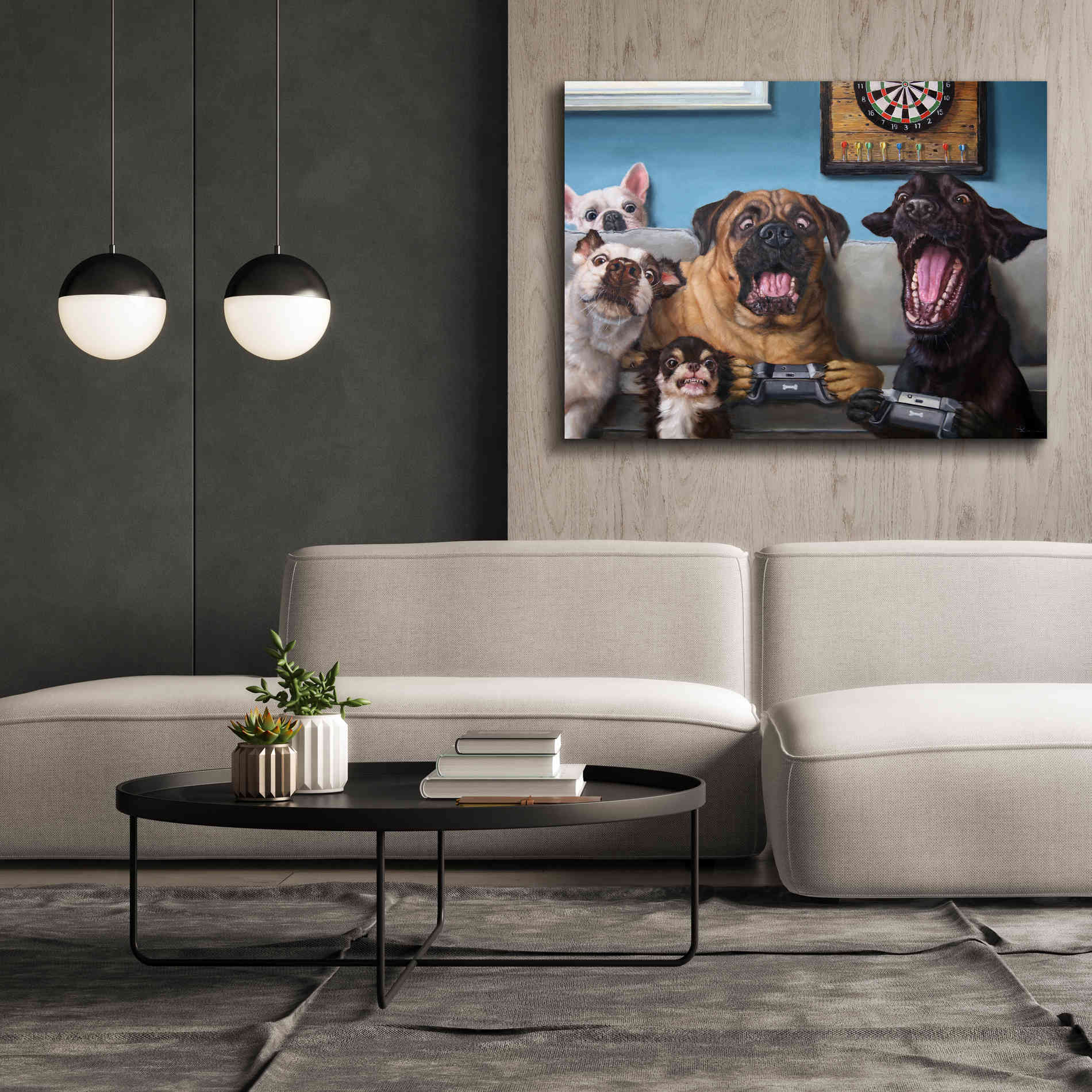 'Gamers' by Lucia Heffernan, Canvas Wall Art,54x40