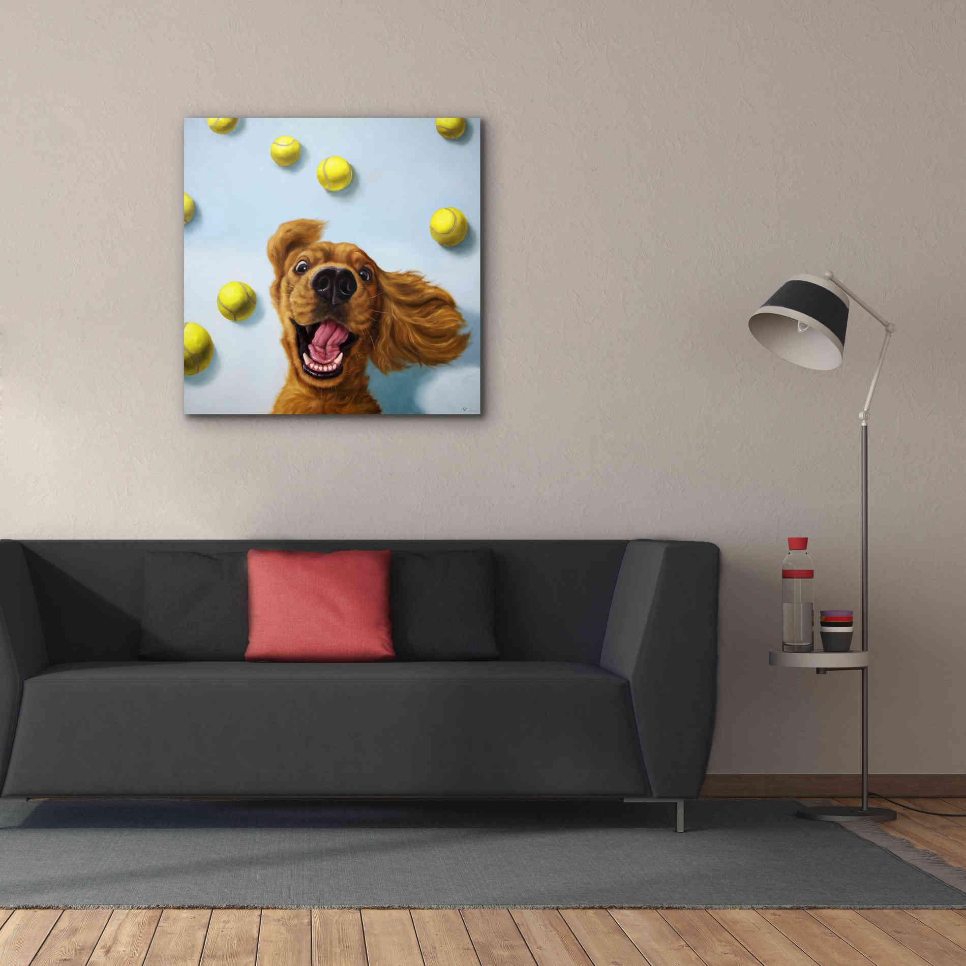 'Ball Boy' by Lucia Heffernan, Canvas Wall Art,37x37