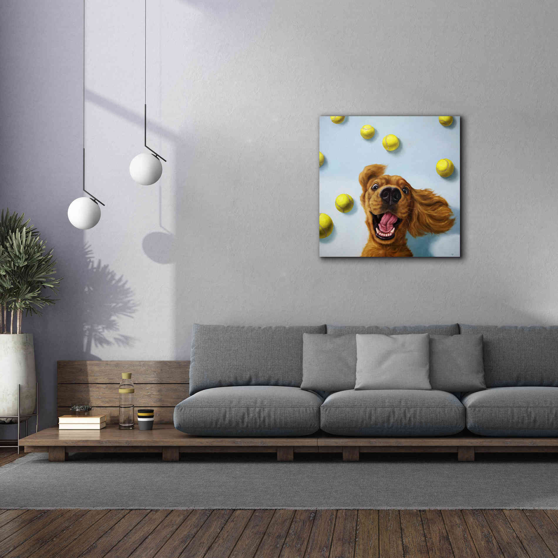 'Ball Boy' by Lucia Heffernan, Canvas Wall Art,37x37