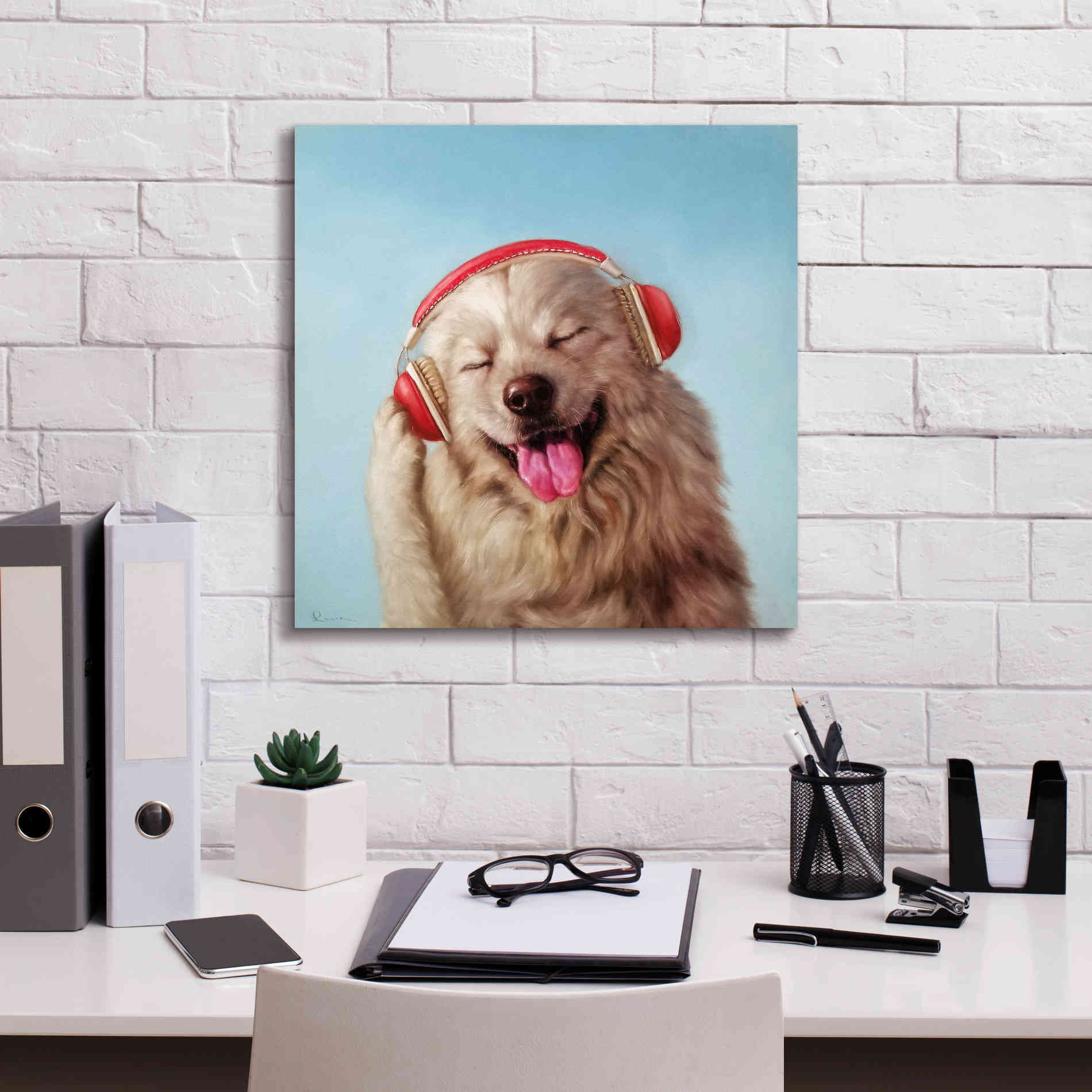 'Woof Jam' by Lucia Heffernan, Canvas Wall Art,18x18