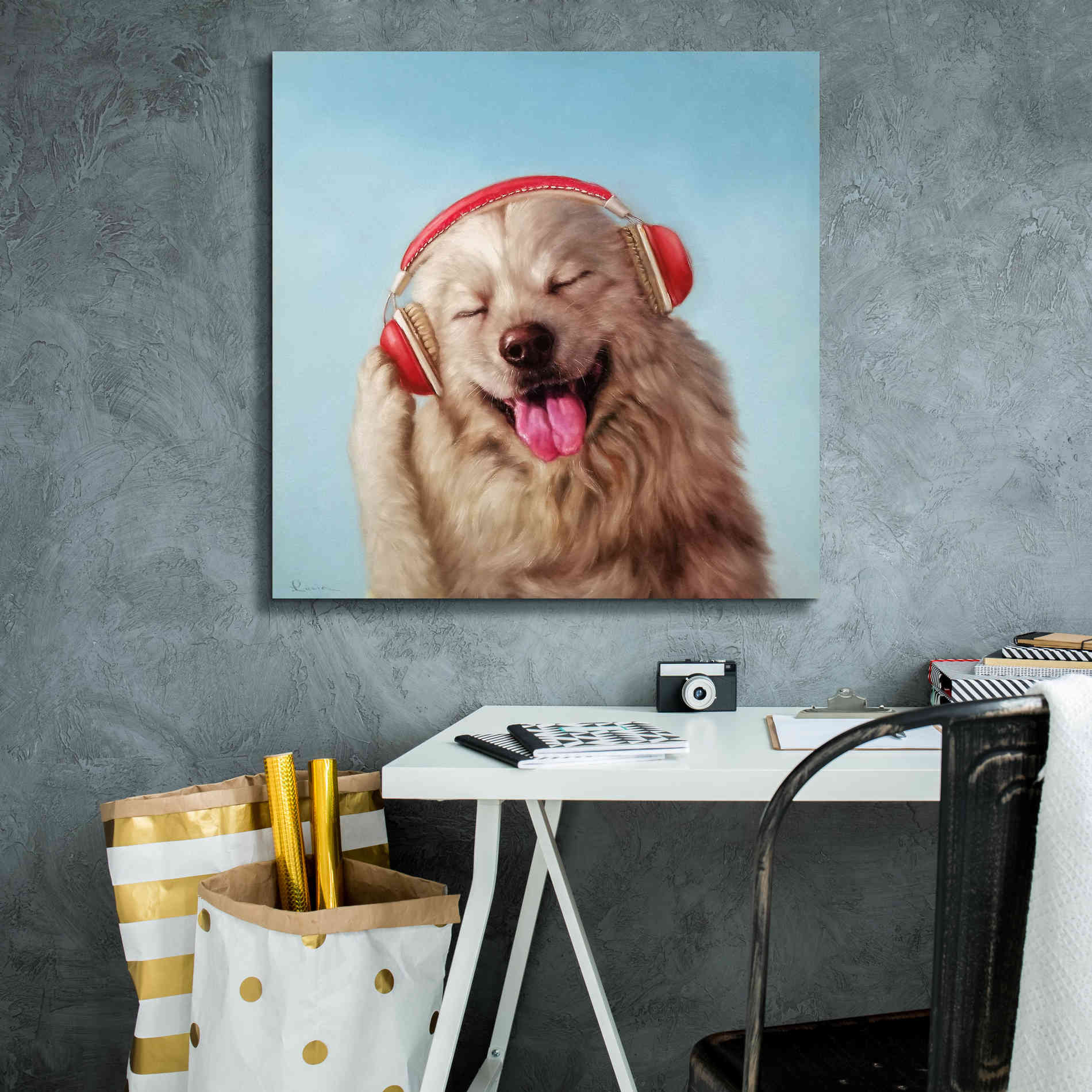 'Woof Jam' by Lucia Heffernan, Canvas Wall Art,26x26