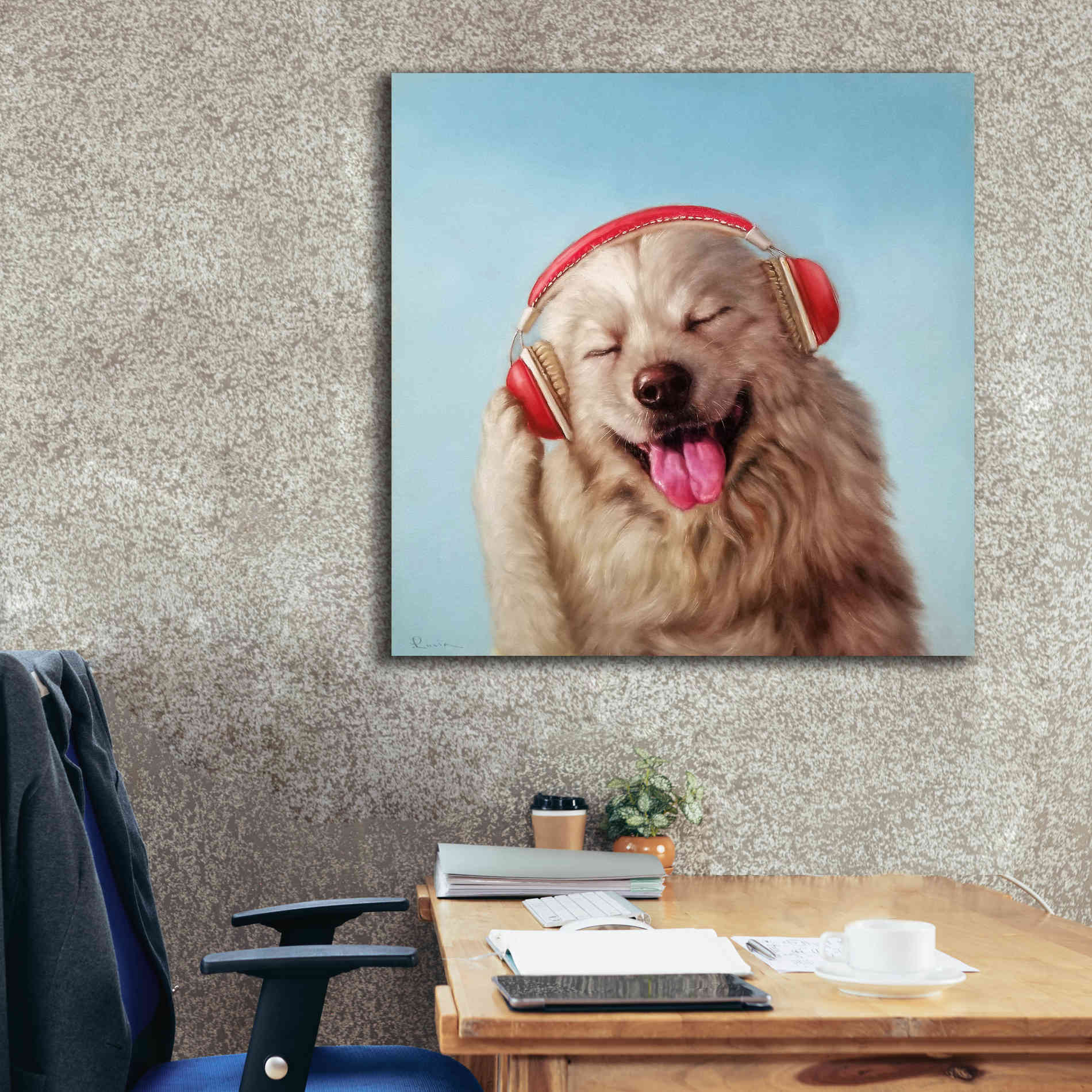 'Woof Jam' by Lucia Heffernan, Canvas Wall Art,37x37