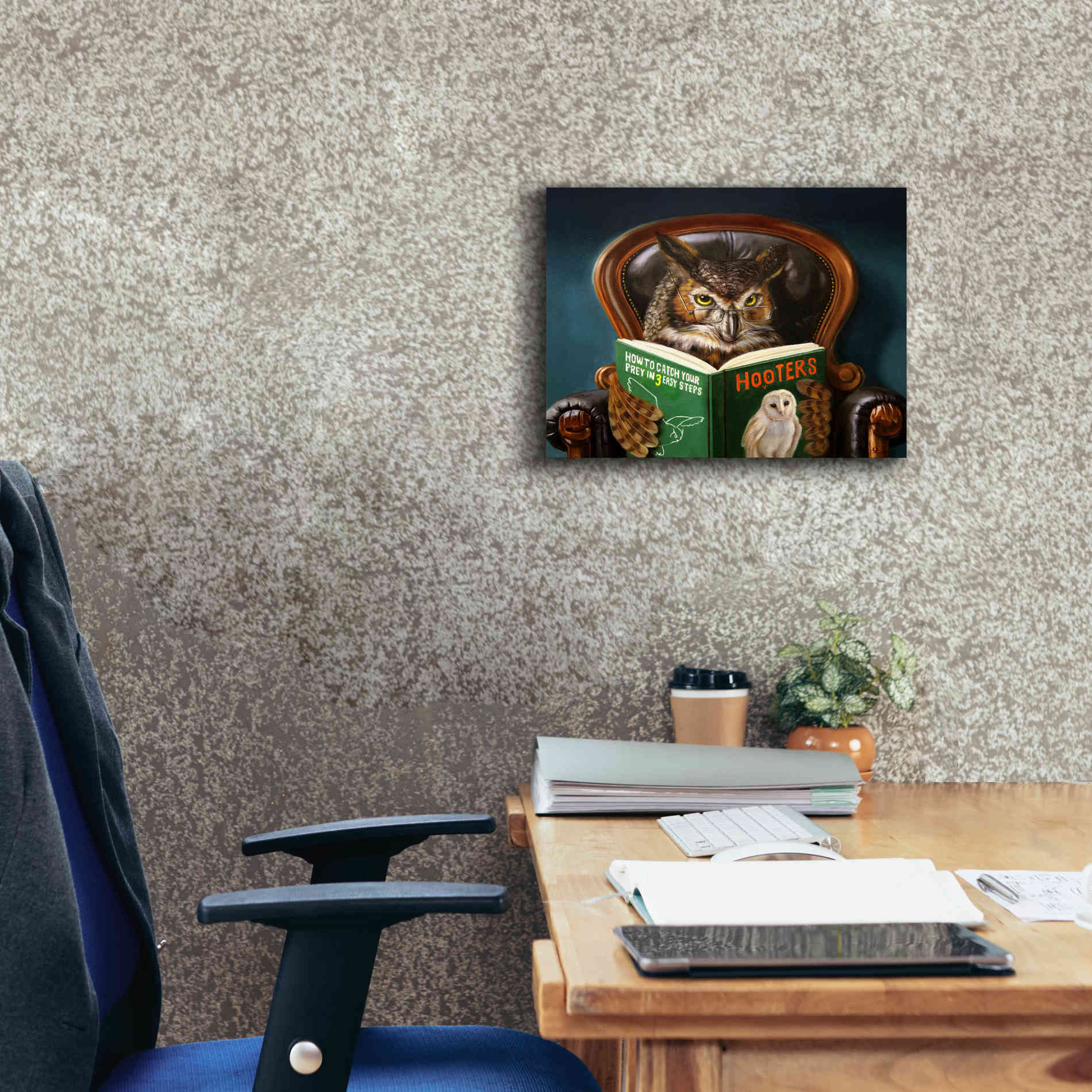 'Owl Porn' by Lucia Heffernan, Canvas Wall Art,16x12