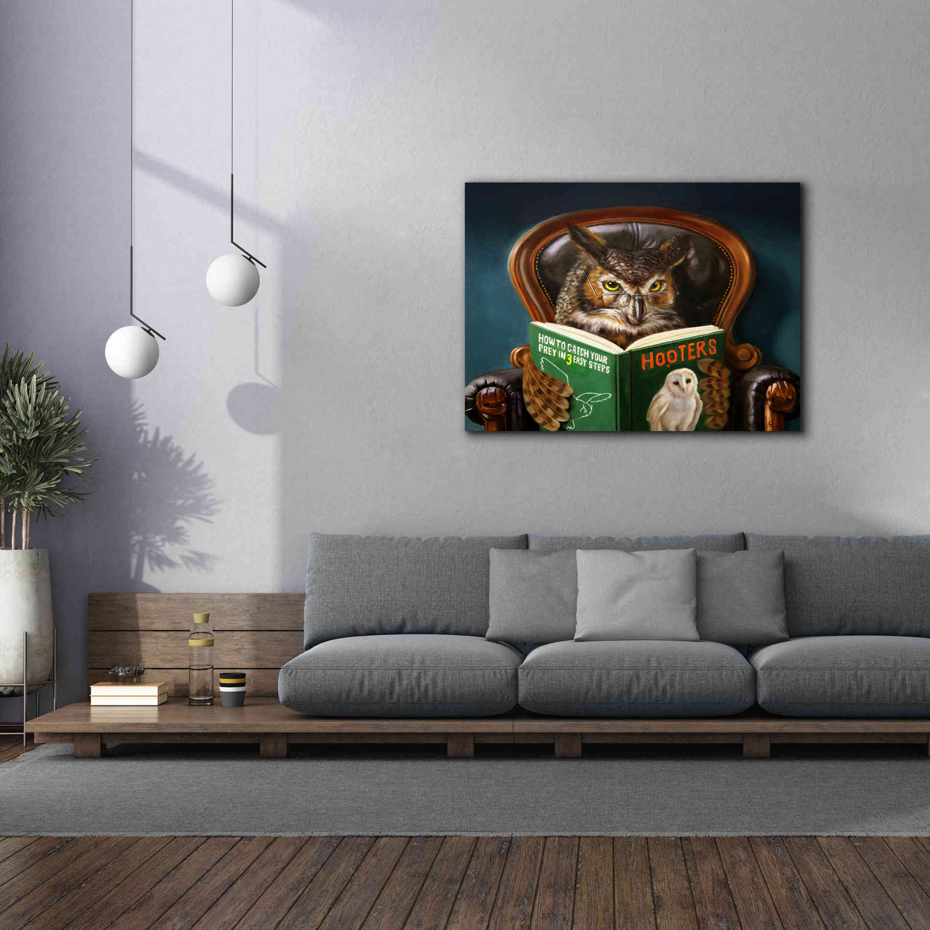 'Owl Porn' by Lucia Heffernan, Canvas Wall Art,54x40