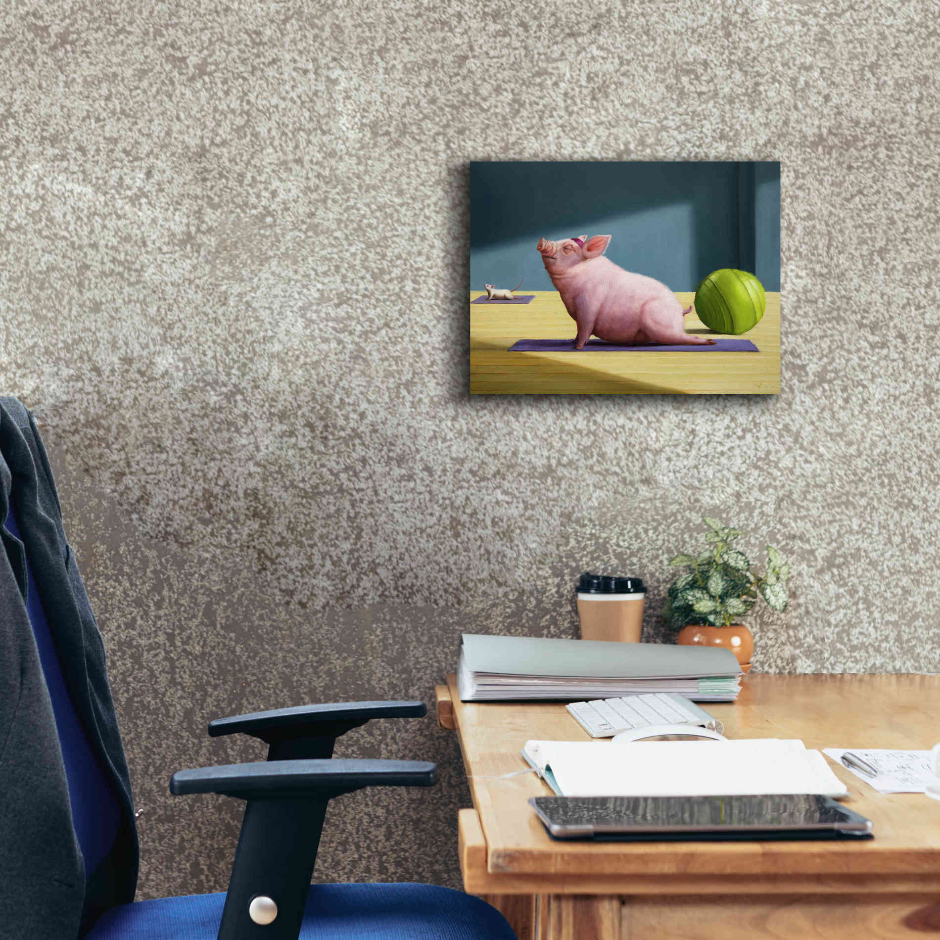 'Yoga With Friends' by Lucia Heffernan, Canvas Wall Art,16x12