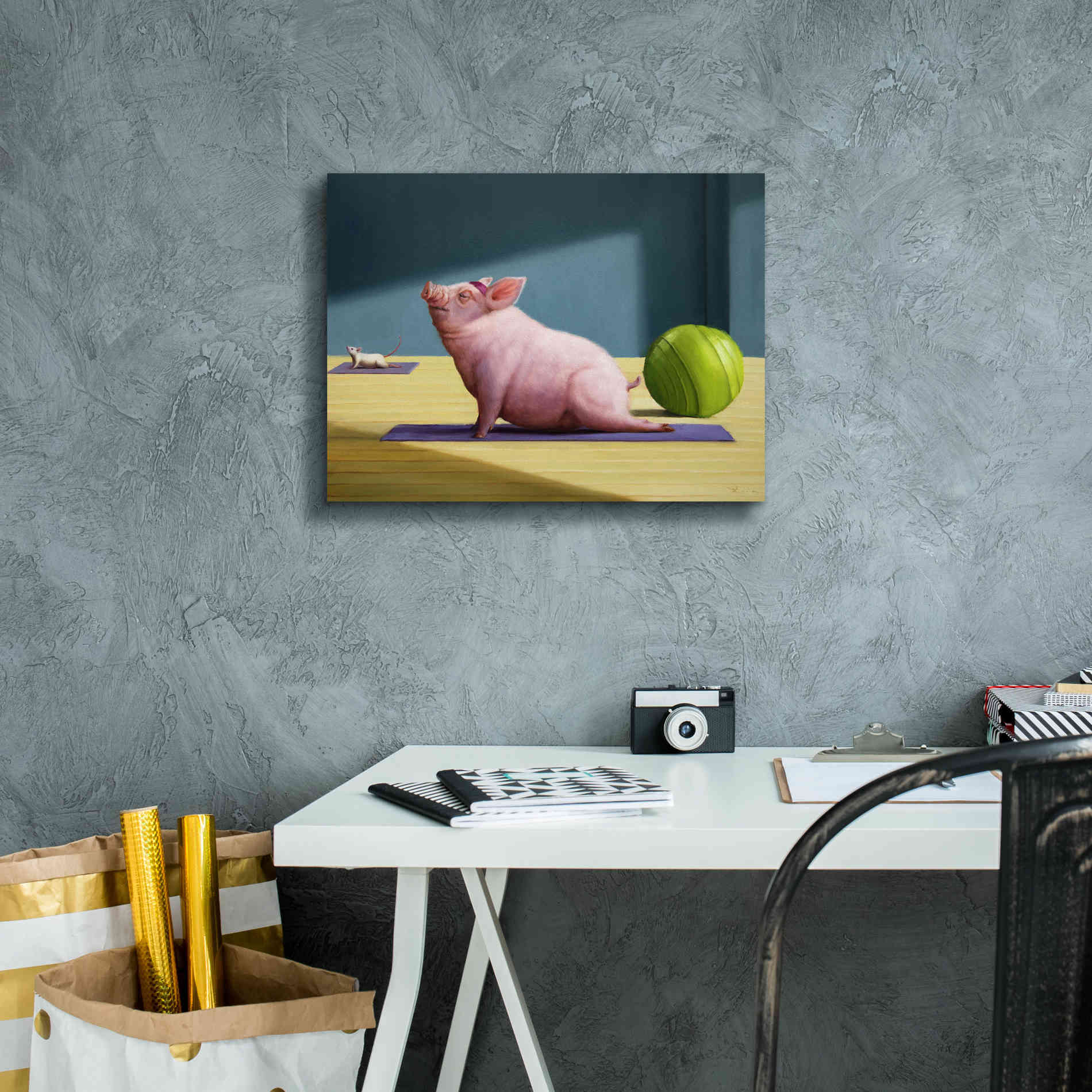 'Yoga With Friends' by Lucia Heffernan, Canvas Wall Art,16x12