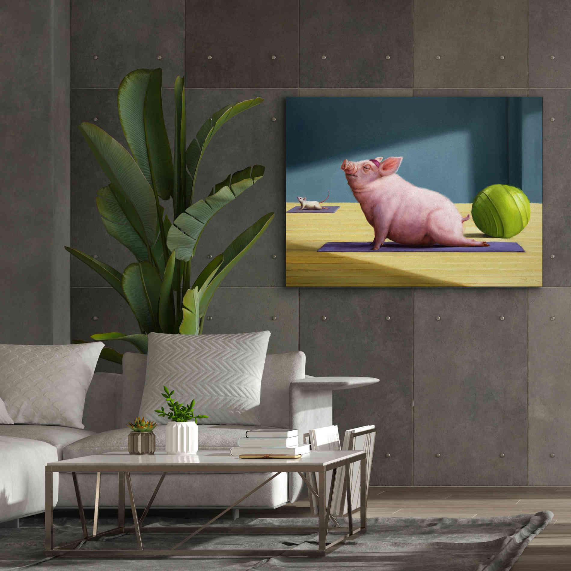 'Yoga With Friends' by Lucia Heffernan, Canvas Wall Art,54x40