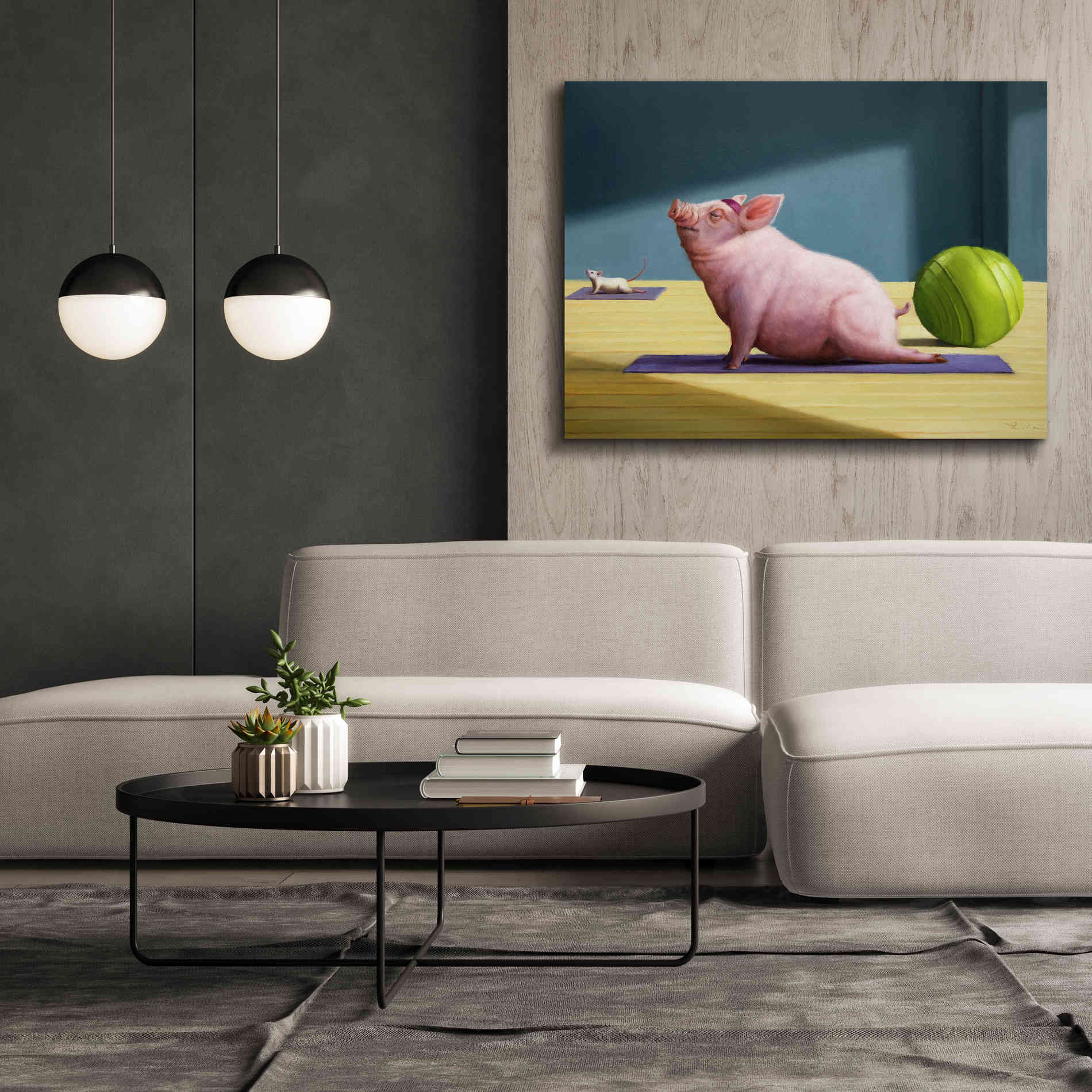 'Yoga With Friends' by Lucia Heffernan, Canvas Wall Art,54x40