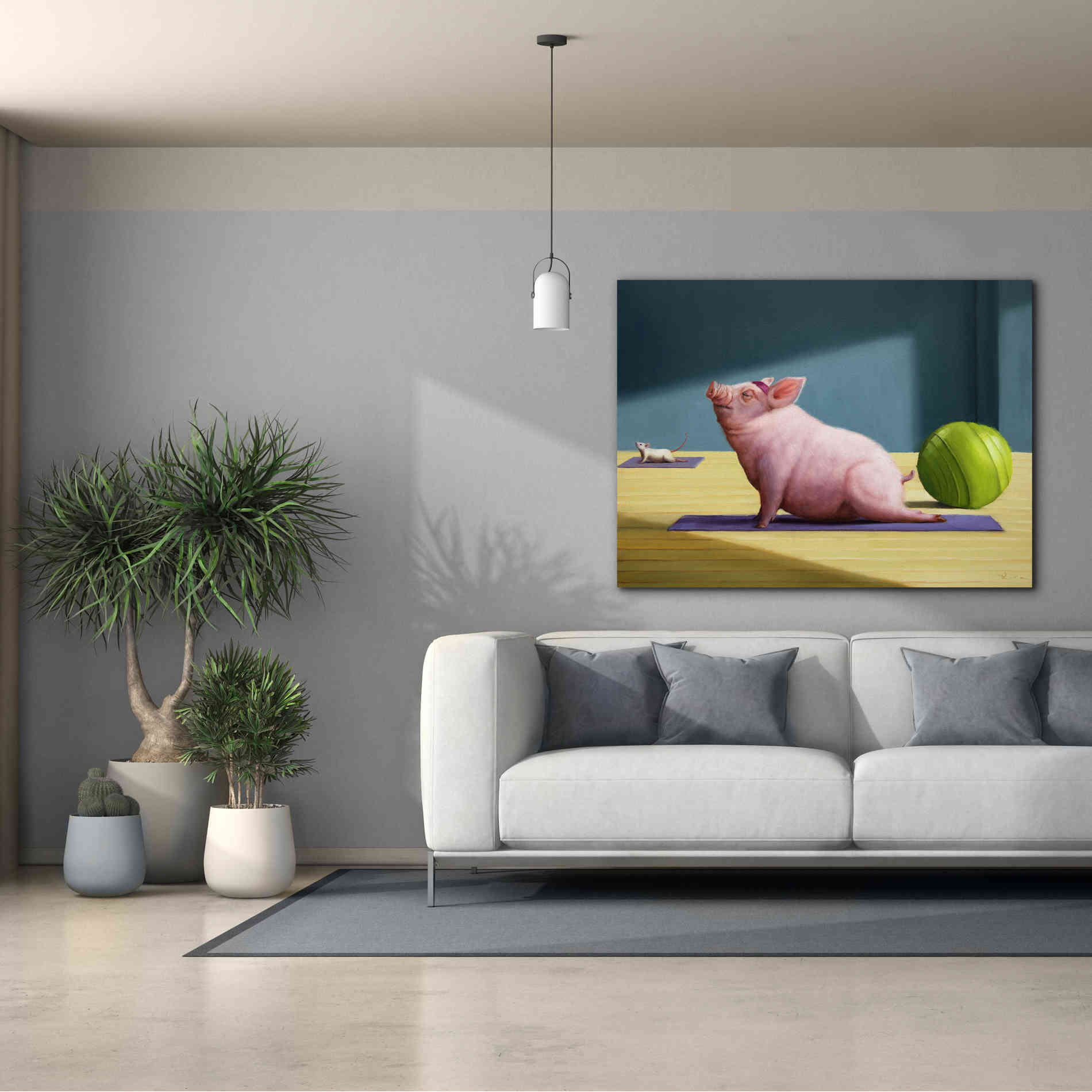 'Yoga With Friends' by Lucia Heffernan, Canvas Wall Art,54x40