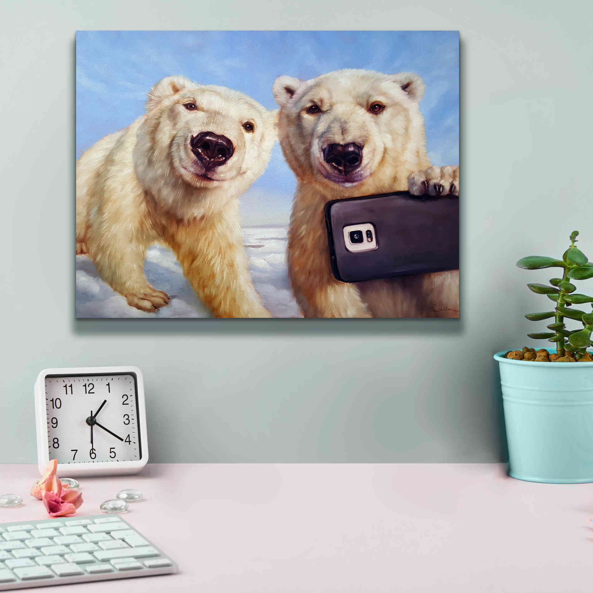 'Polargram' by Lucia Heffernan, Canvas Wall Art,16x12