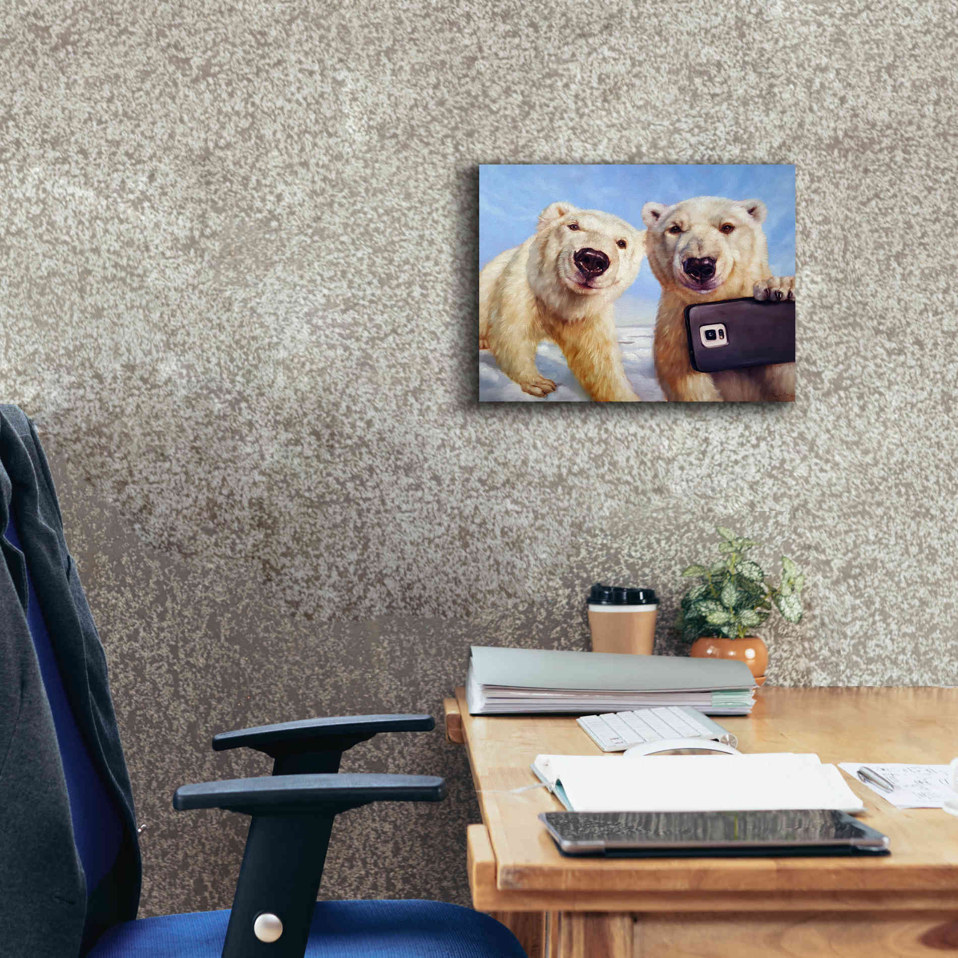 'Polargram' by Lucia Heffernan, Canvas Wall Art,16x12