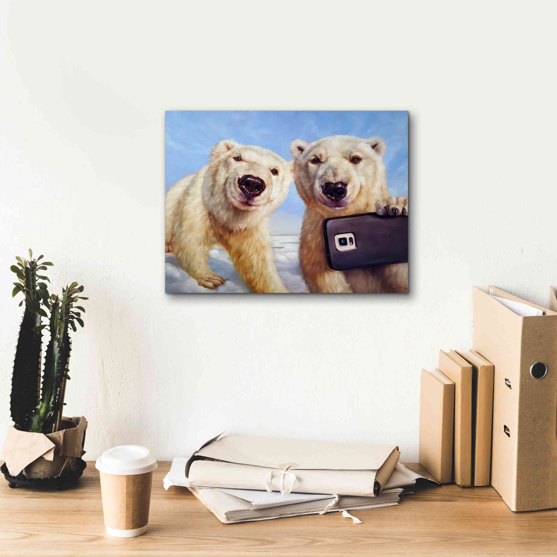 'Polargram' by Lucia Heffernan, Canvas Wall Art,16x12