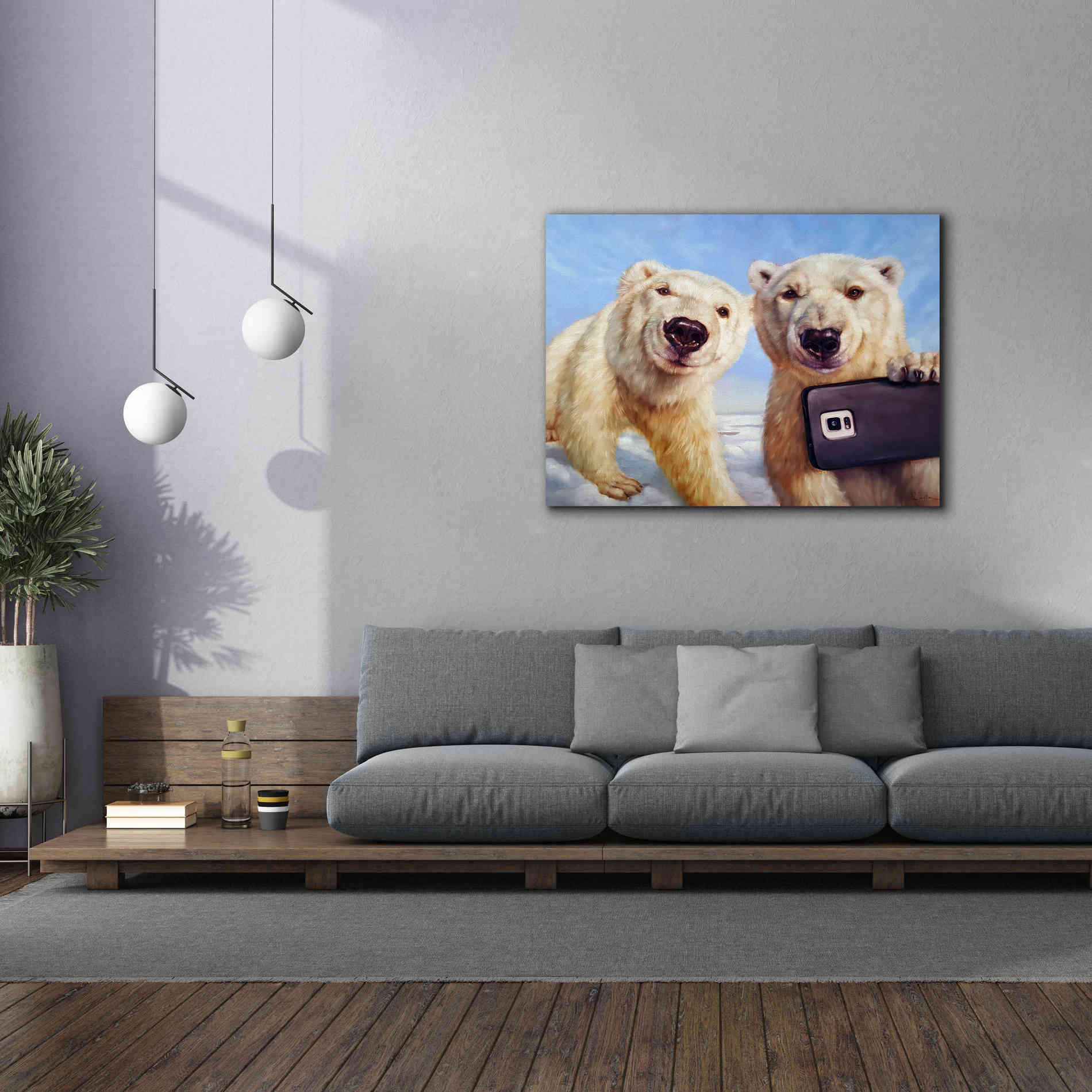 'Polargram' by Lucia Heffernan, Canvas Wall Art,54x40