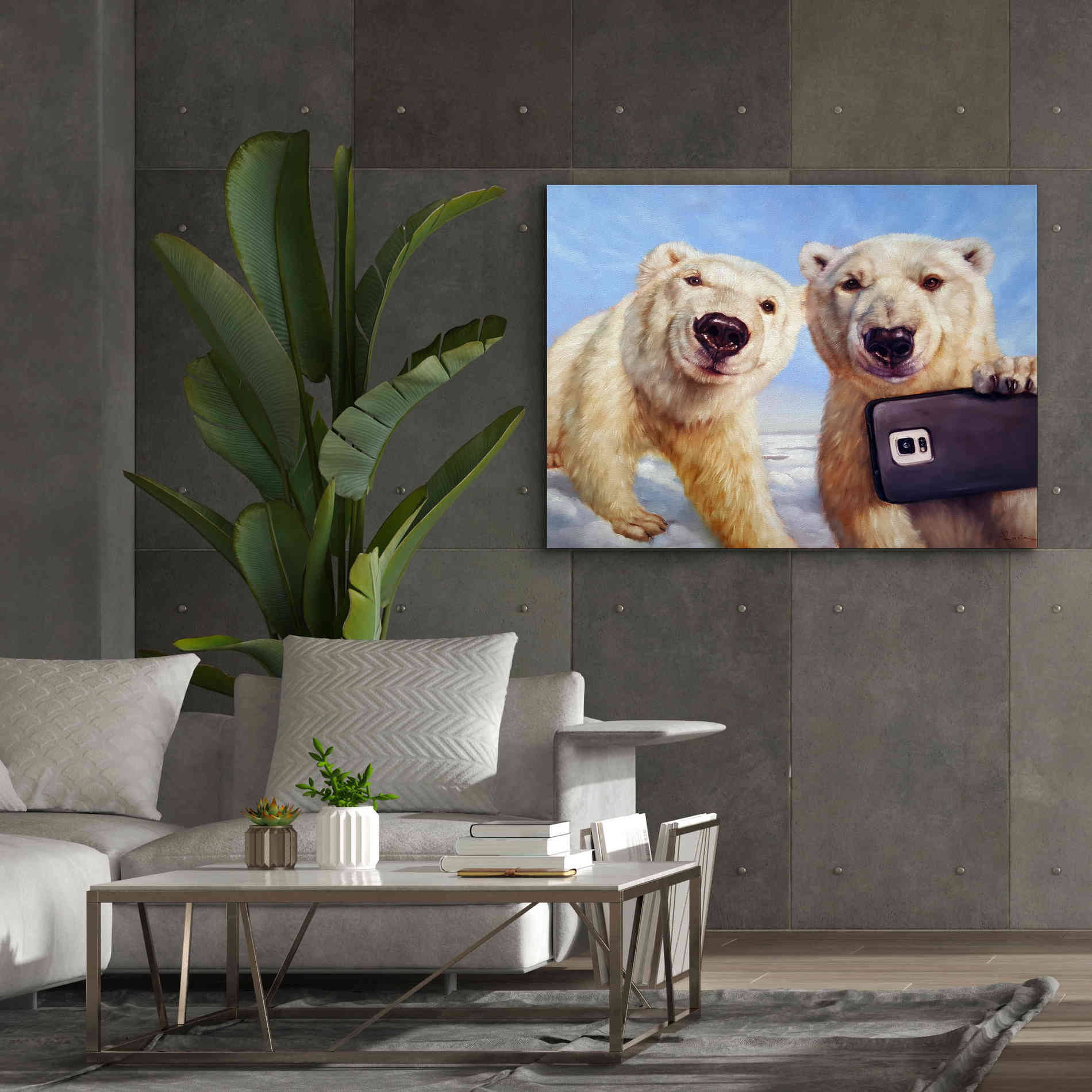 'Polargram' by Lucia Heffernan, Canvas Wall Art,54x40