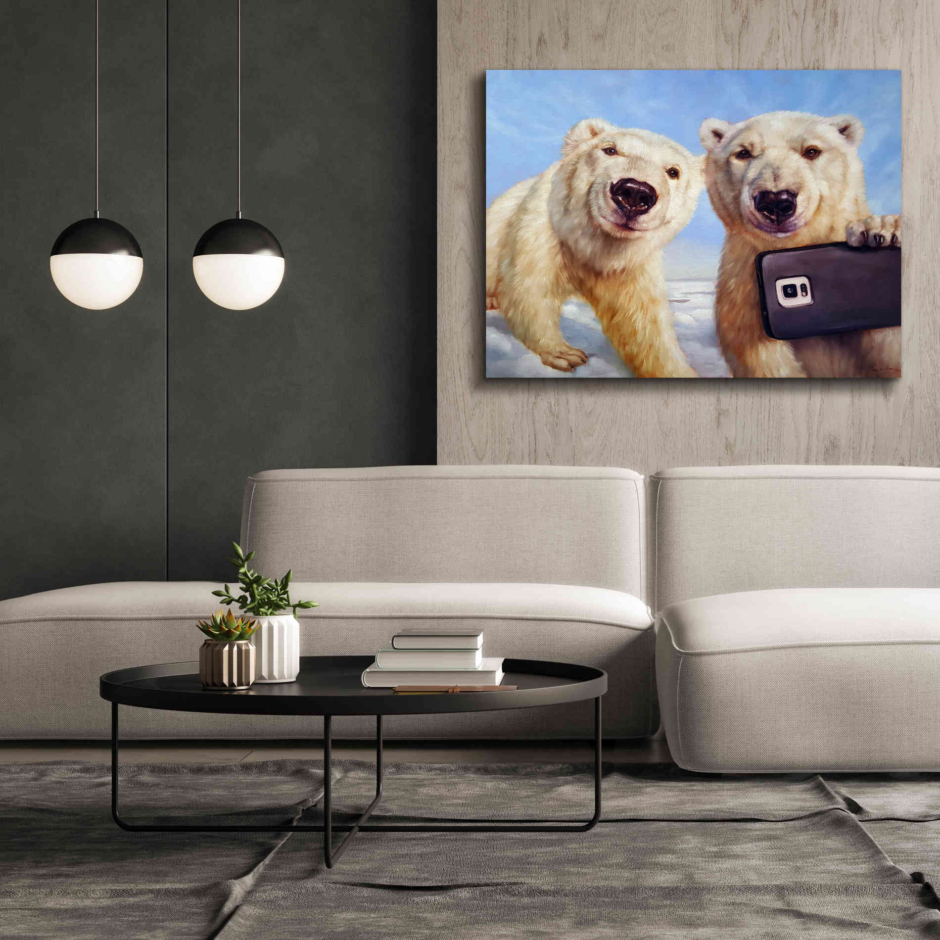 'Polargram' by Lucia Heffernan, Canvas Wall Art,54x40