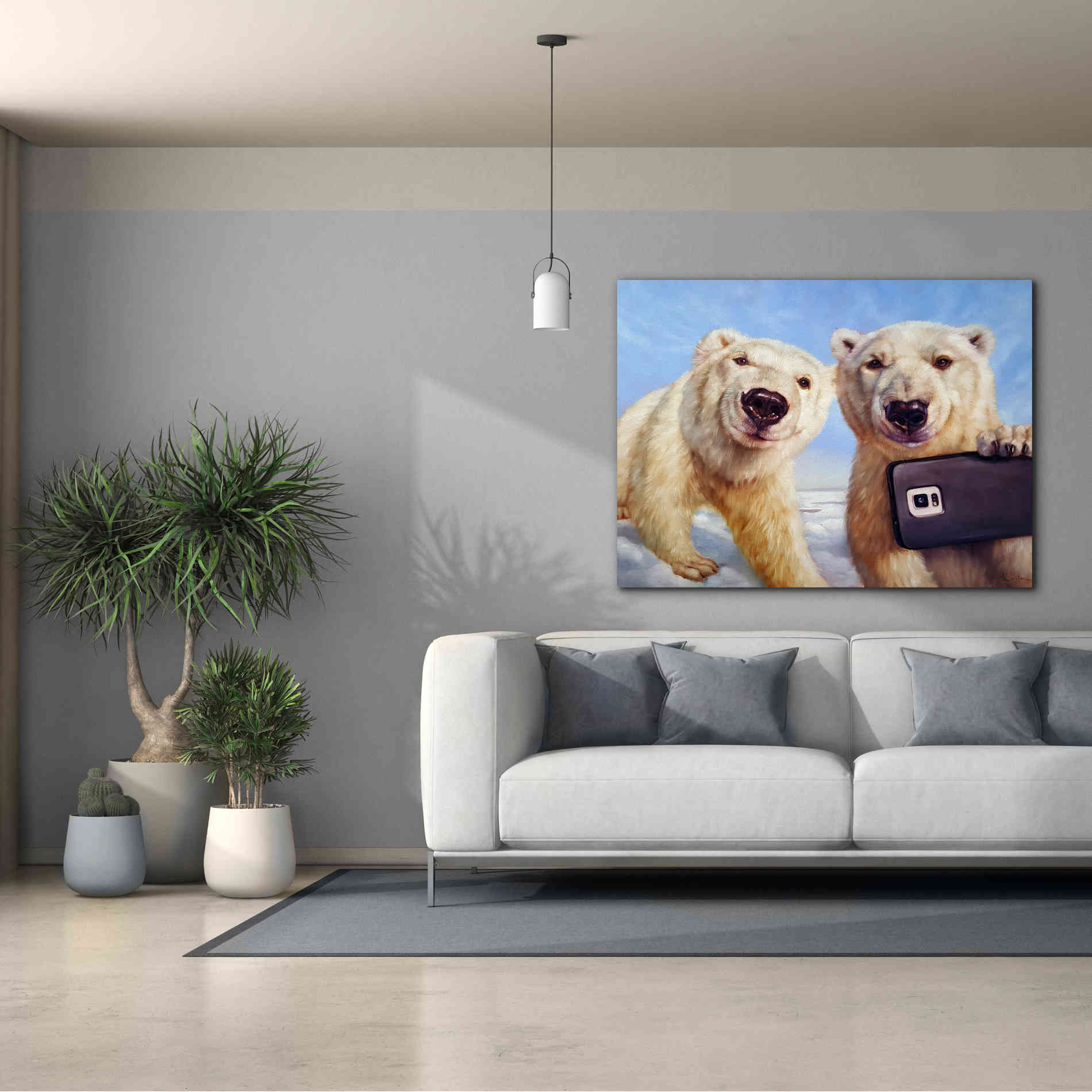 'Polargram' by Lucia Heffernan, Canvas Wall Art,54x40