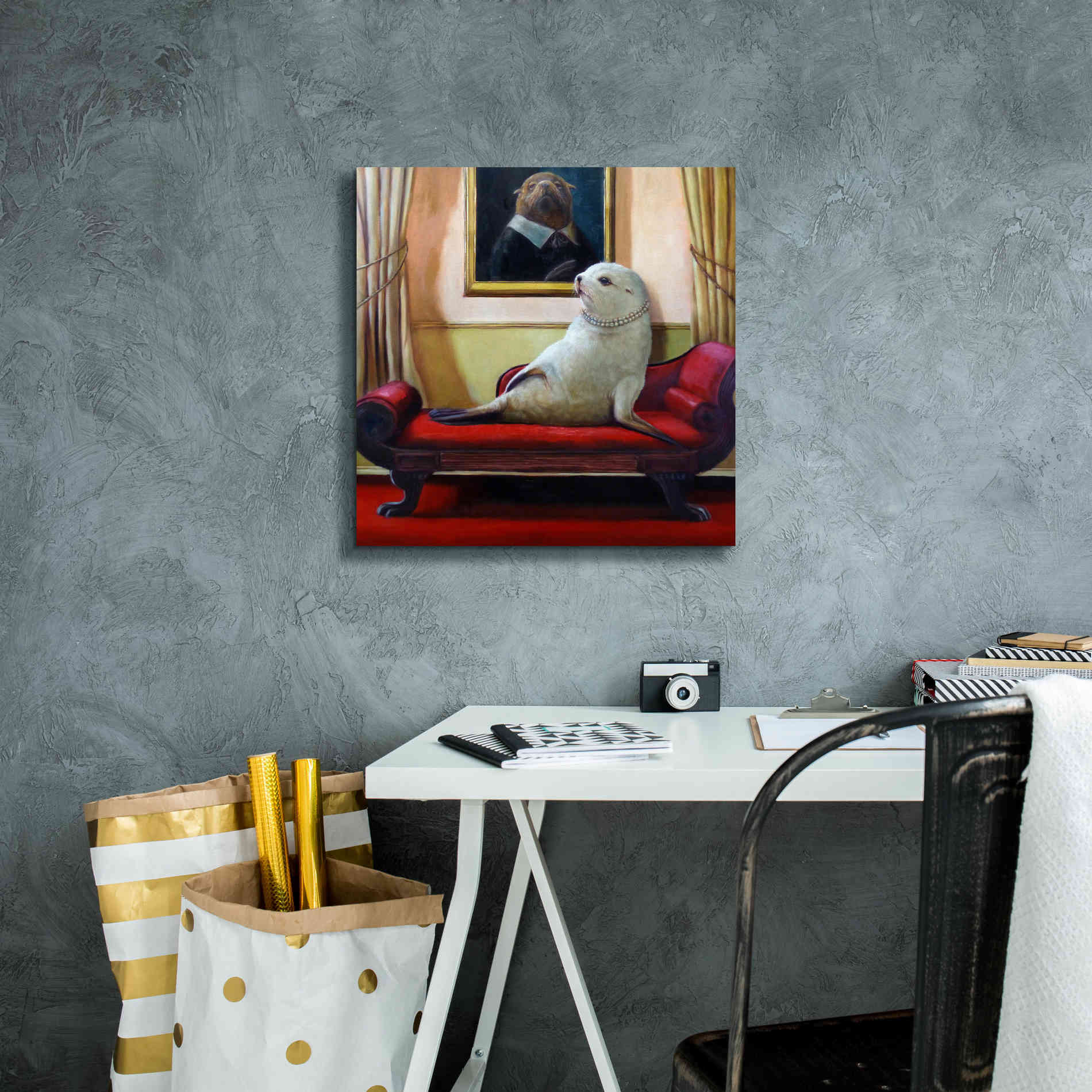 'Trophy Wife' by Lucia Heffernan, Canvas Wall Art,18x18