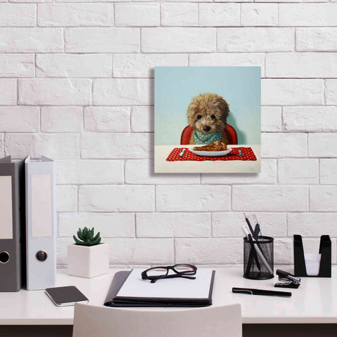 Image of 'Puppy Chow' by Lucia Heffernan, Canvas Wall Art,12x12