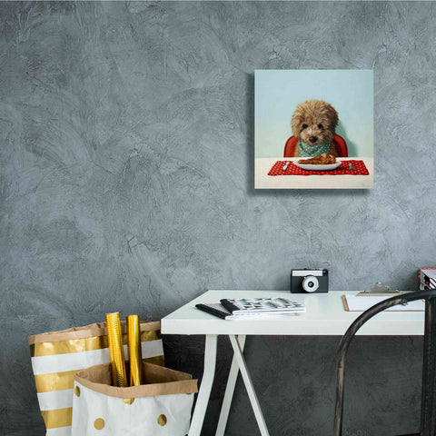 Image of 'Puppy Chow' by Lucia Heffernan, Canvas Wall Art,12x12