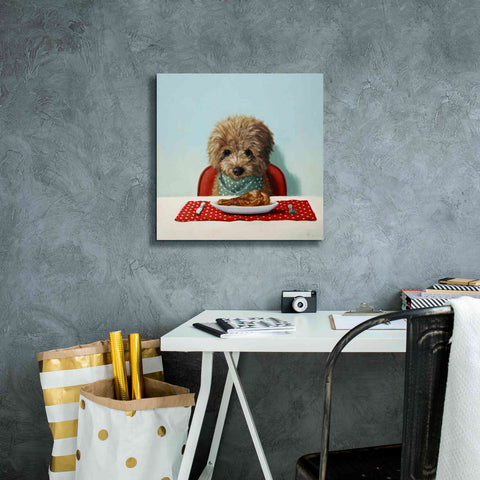 Image of 'Puppy Chow' by Lucia Heffernan, Canvas Wall Art,18x18
