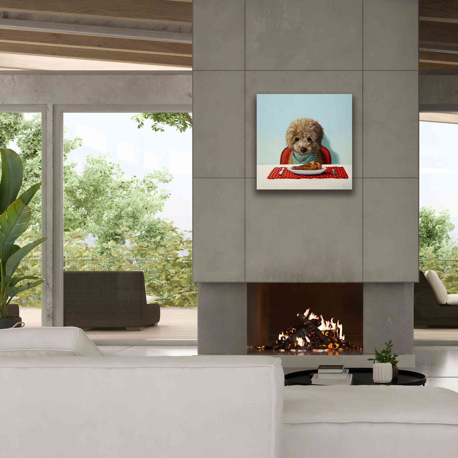 'Puppy Chow' by Lucia Heffernan, Canvas Wall Art,26x26