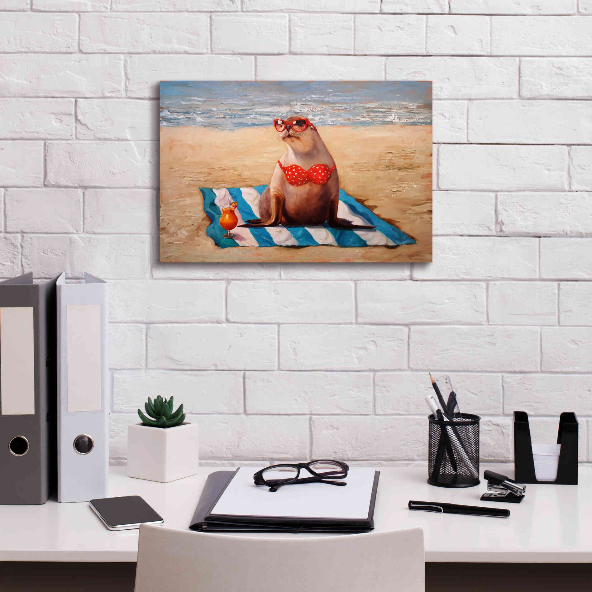 'Beached' by Lucia Heffernan, Canvas Wall Art,18x12