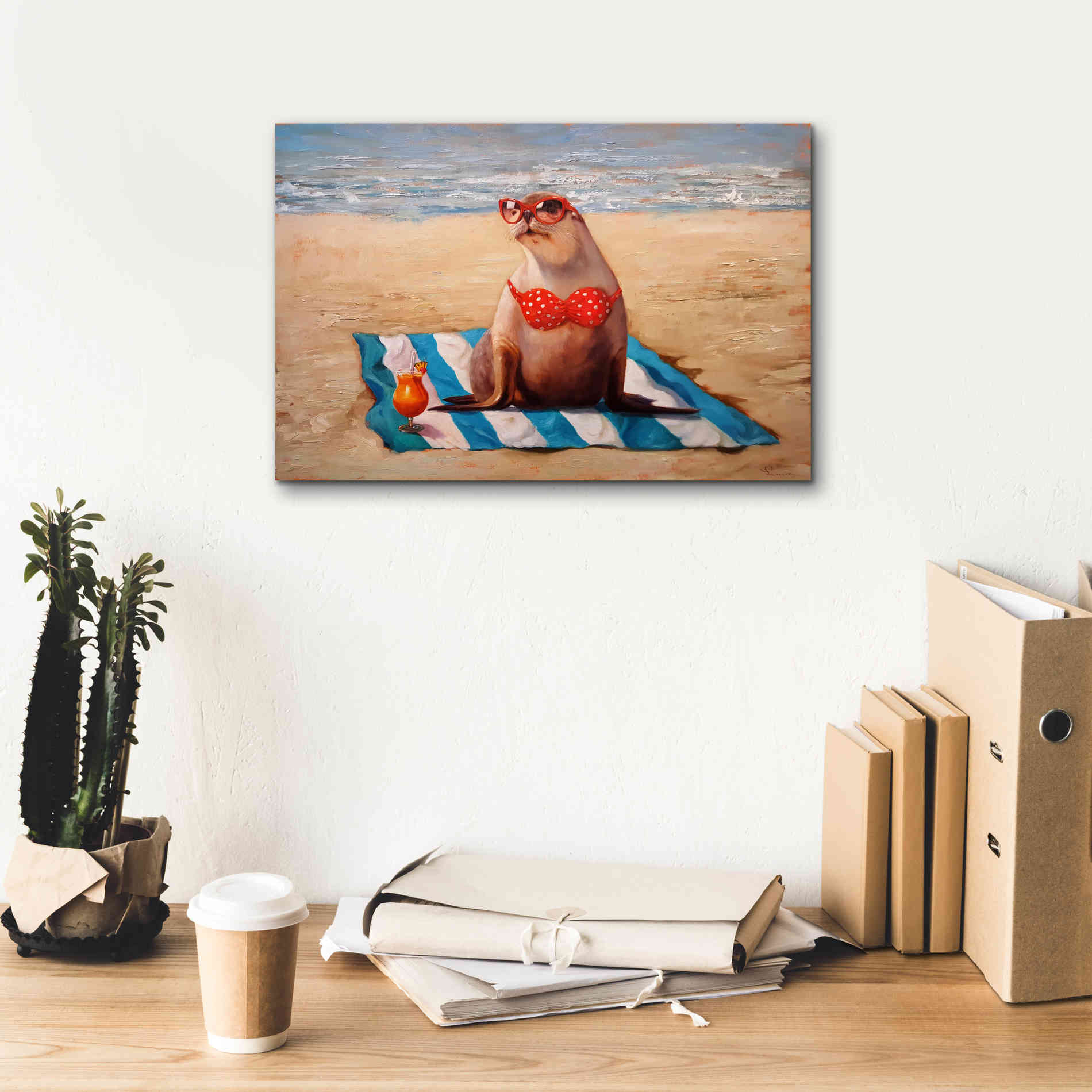 'Beached' by Lucia Heffernan, Canvas Wall Art,18x12