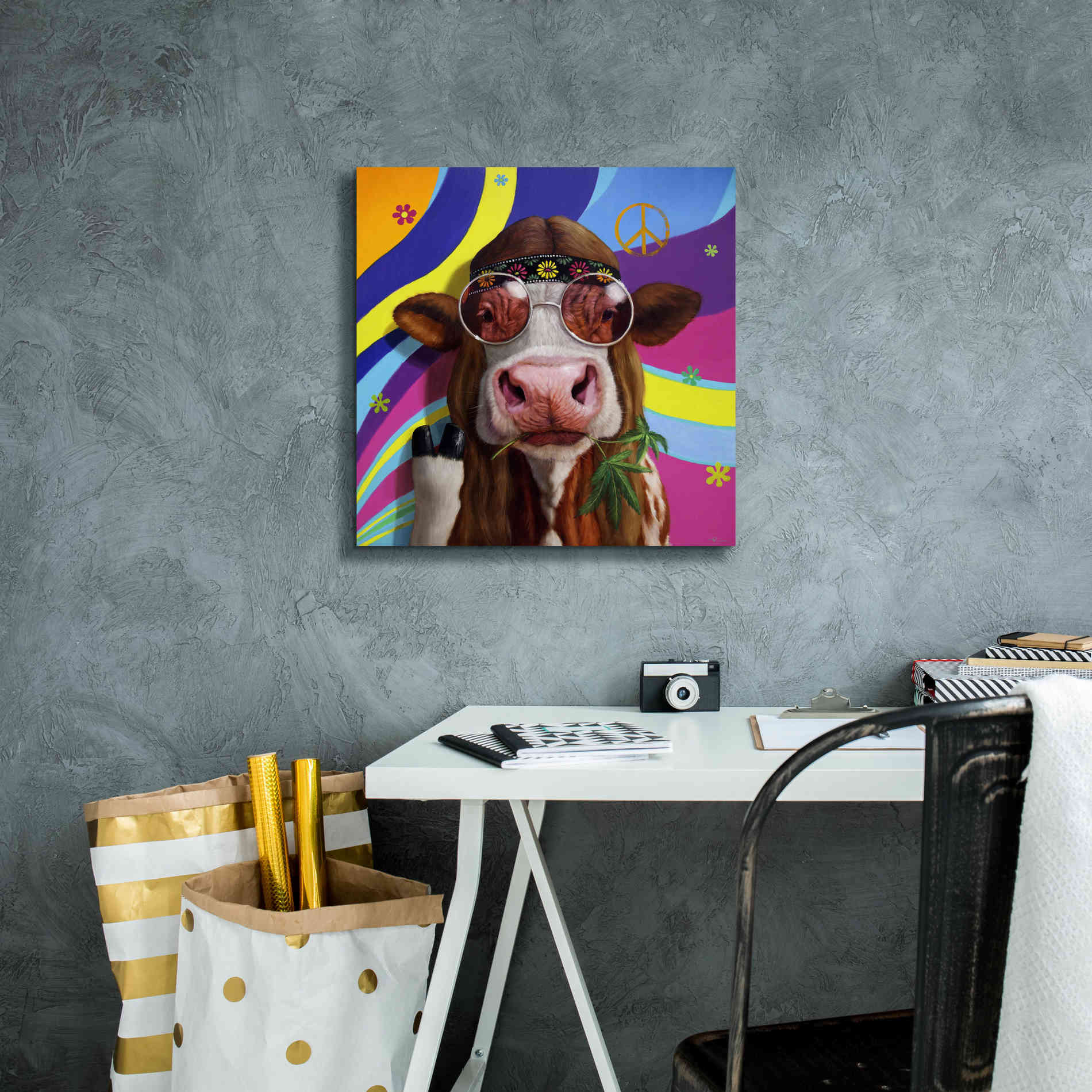 'Grass Fed' by Lucia Heffernan, Canvas Wall Art,18x18