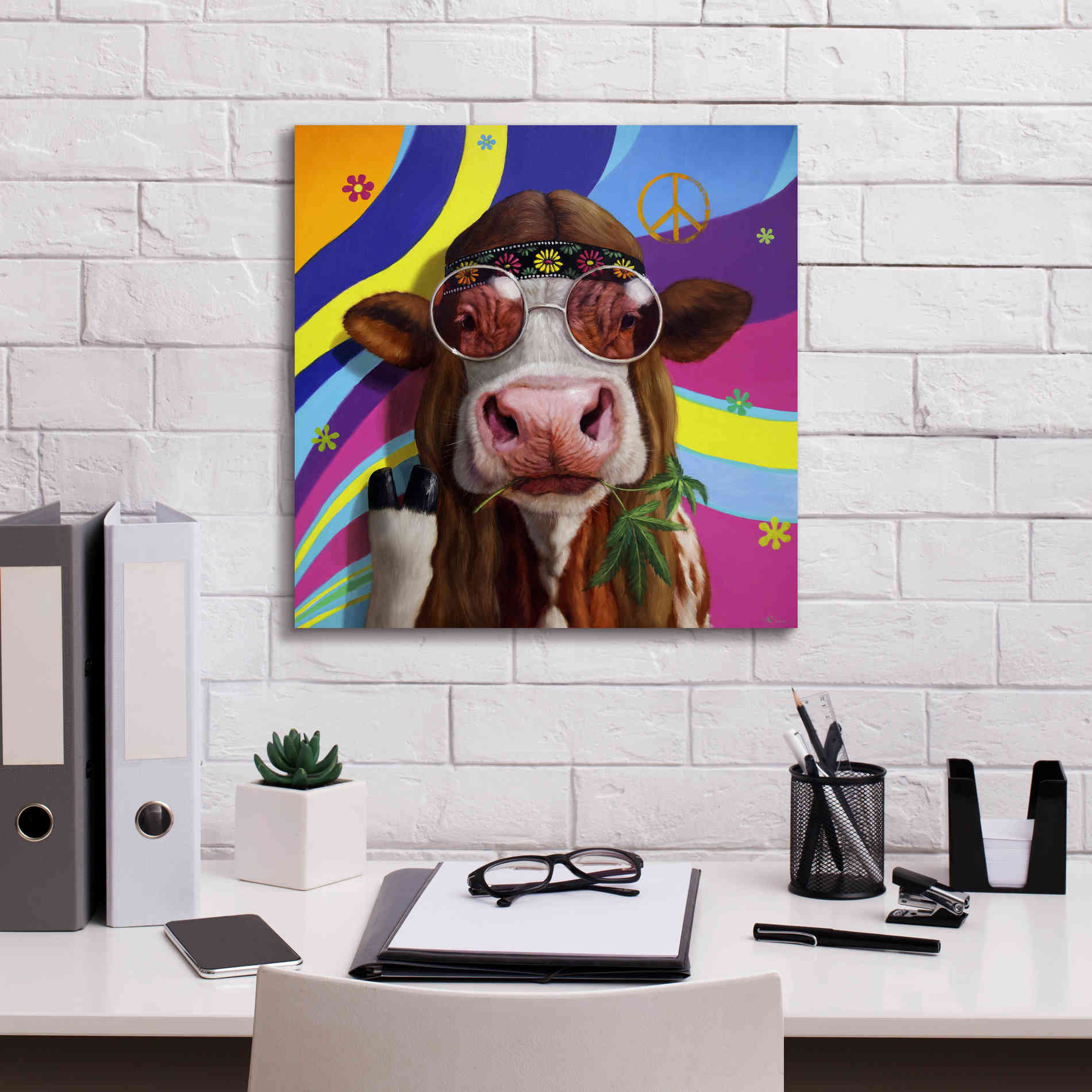 'Grass Fed' by Lucia Heffernan, Canvas Wall Art,18x18