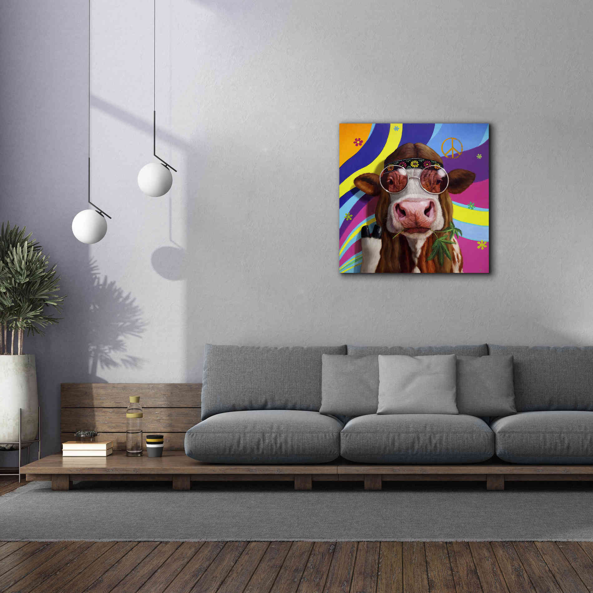 'Grass Fed' by Lucia Heffernan, Canvas Wall Art,37x37