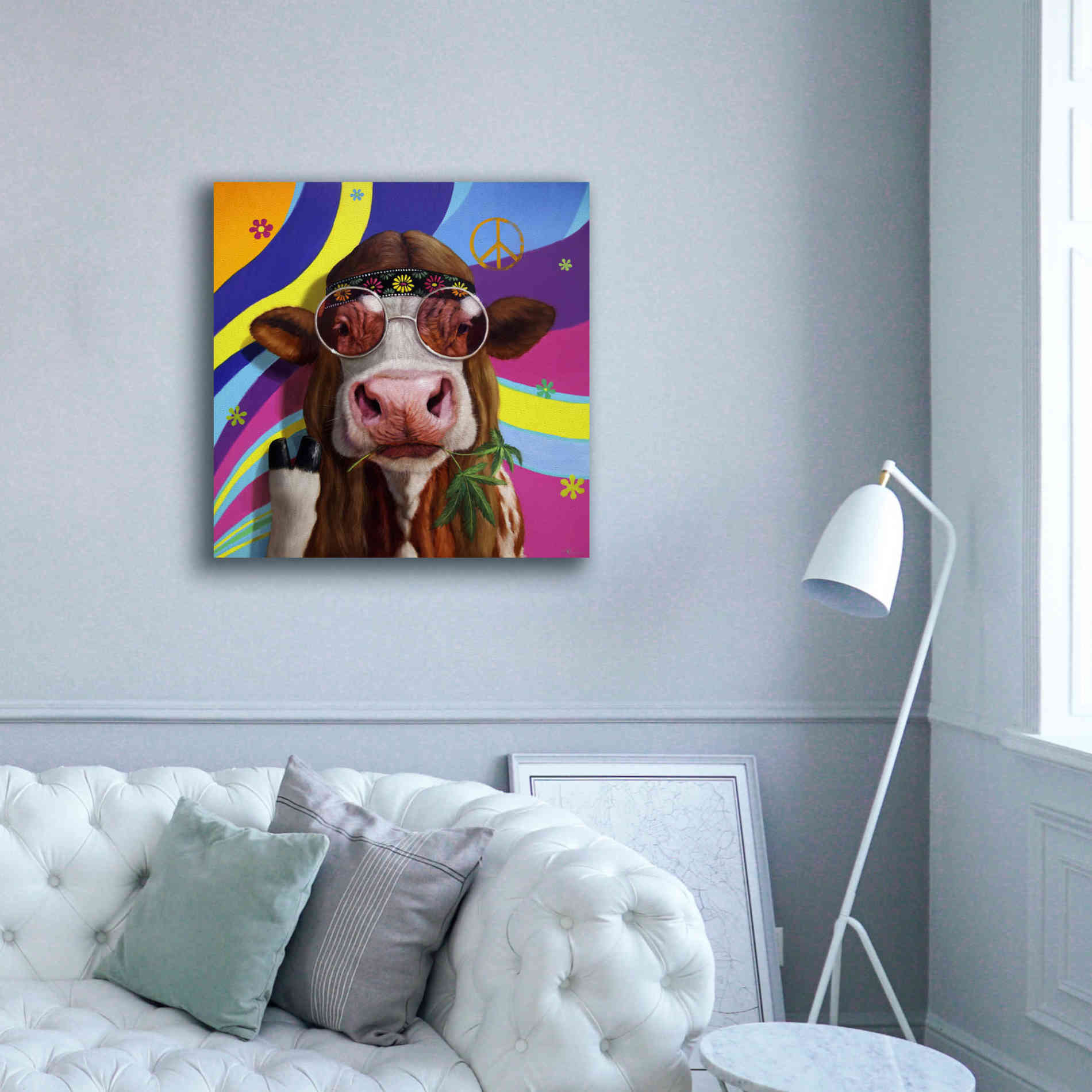 'Grass Fed' by Lucia Heffernan, Canvas Wall Art,37x37