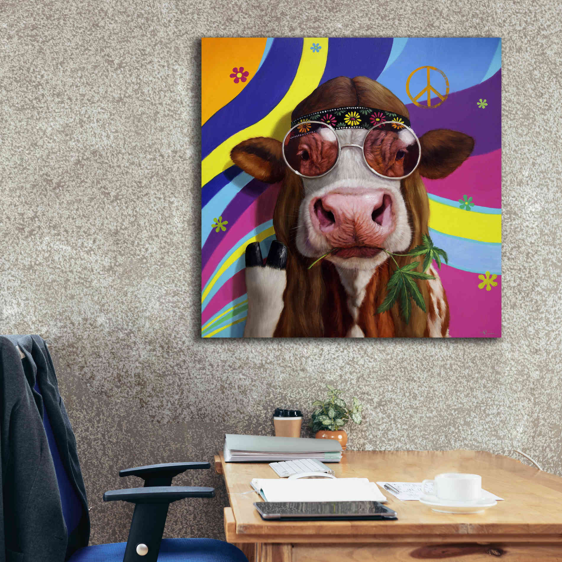 'Grass Fed' by Lucia Heffernan, Canvas Wall Art,37x37
