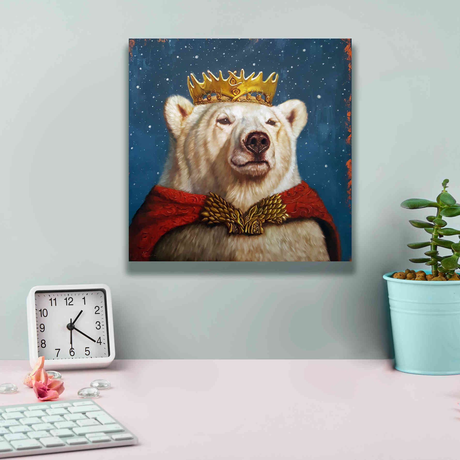 'Snow King' by Lucia Heffernan, Canvas Wall Art,12x12