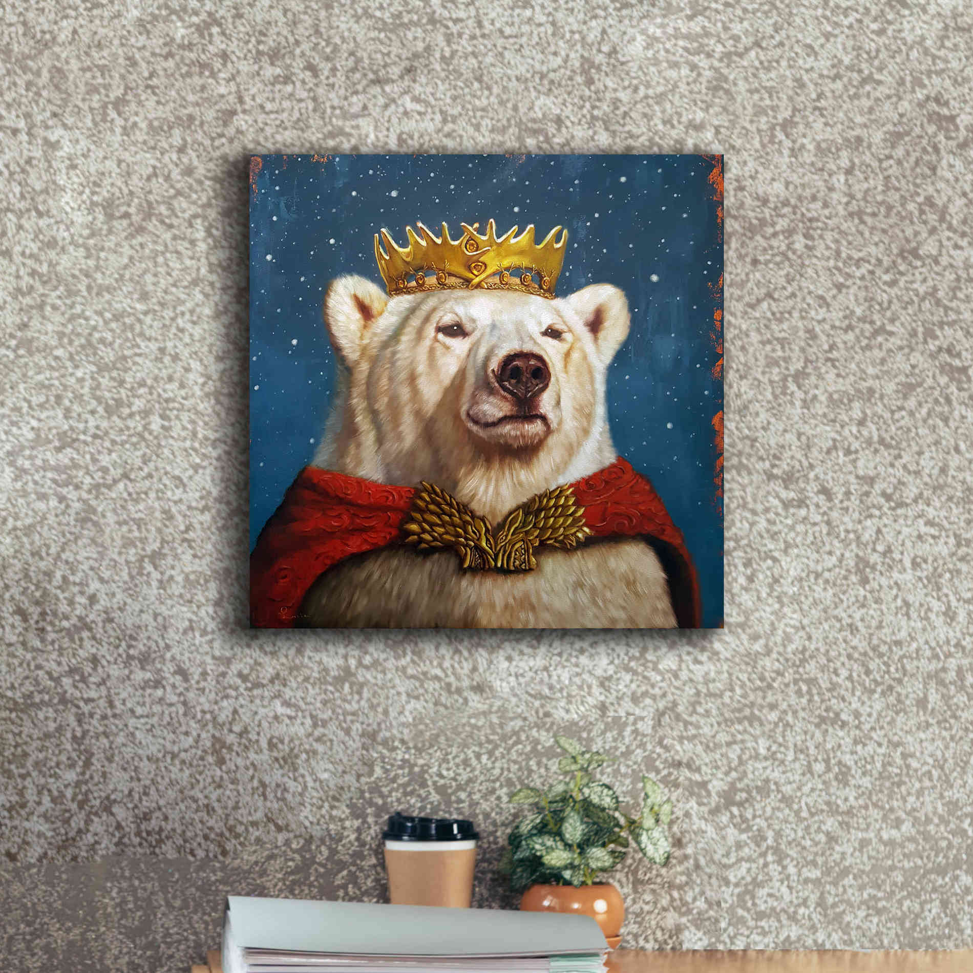 'Snow King' by Lucia Heffernan, Canvas Wall Art,18x18