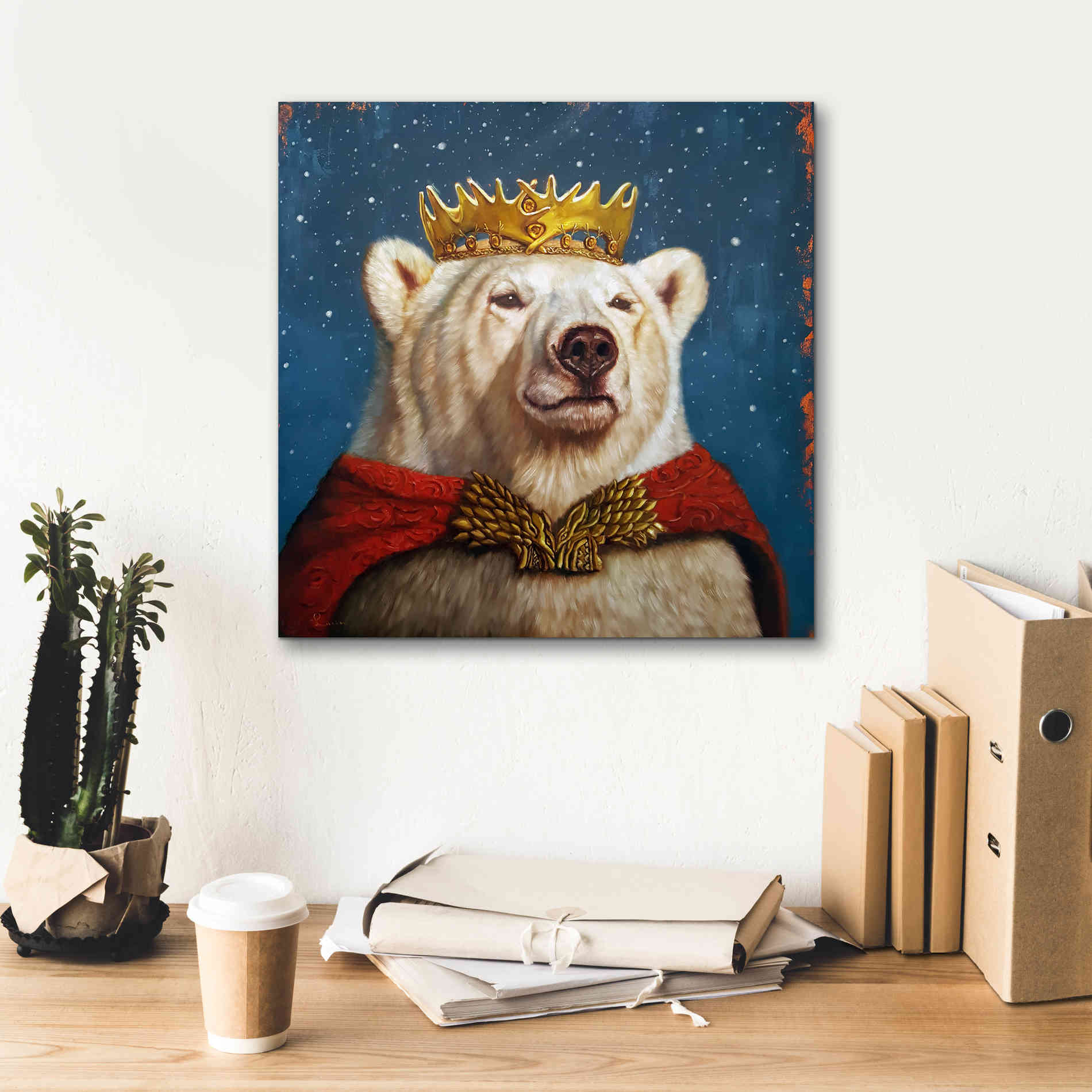 'Snow King' by Lucia Heffernan, Canvas Wall Art,18x18