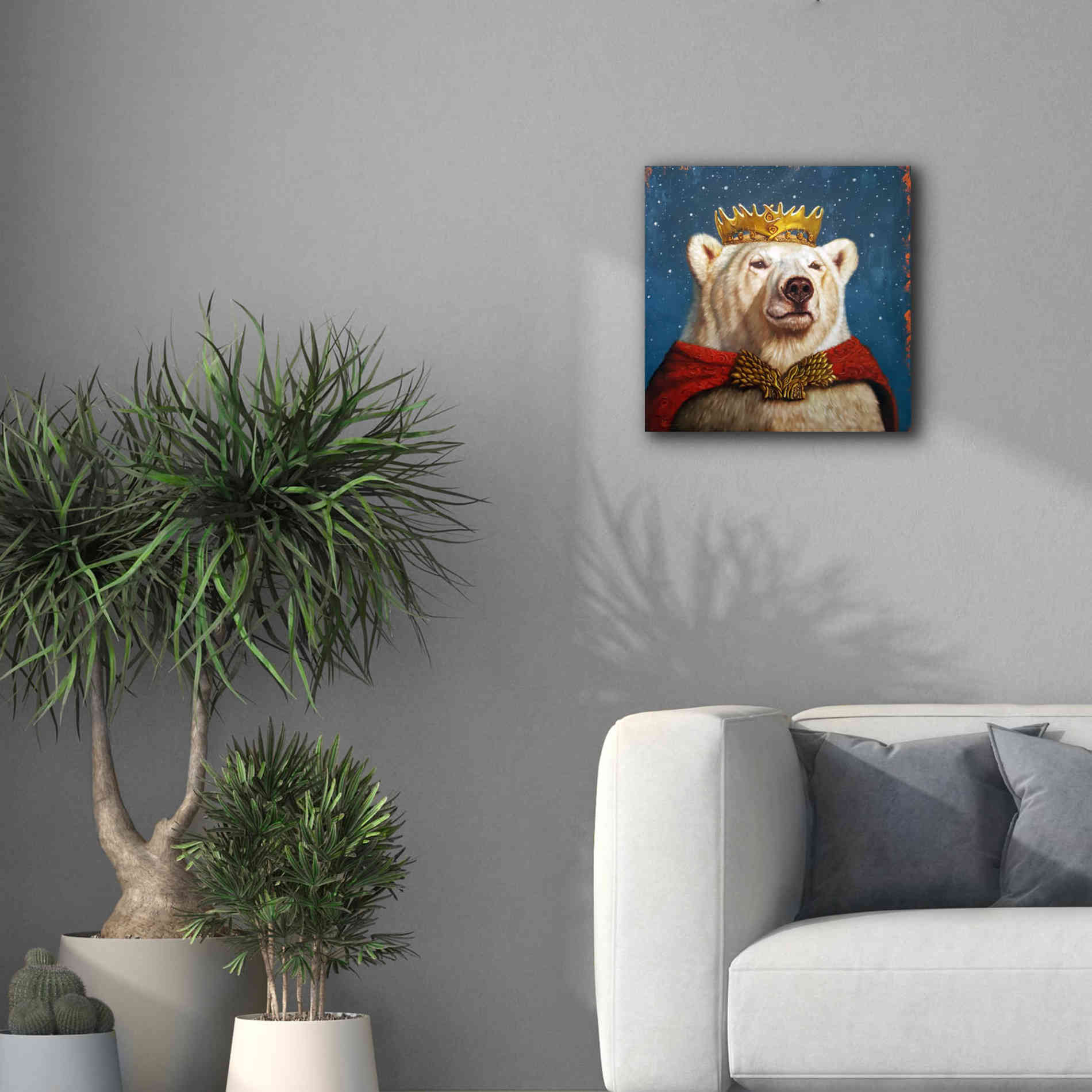 'Snow King' by Lucia Heffernan, Canvas Wall Art,18x18