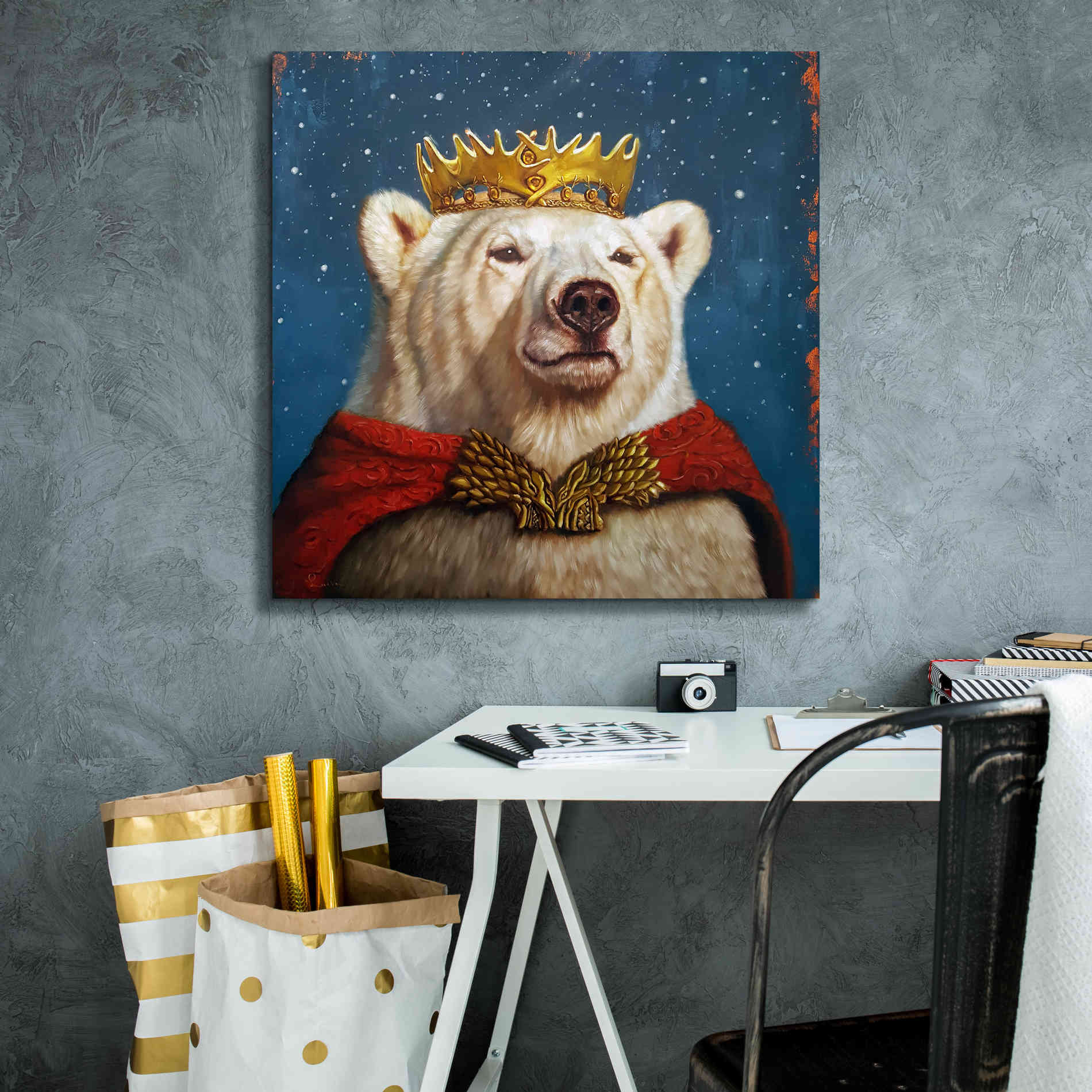 'Snow King' by Lucia Heffernan, Canvas Wall Art,26x26