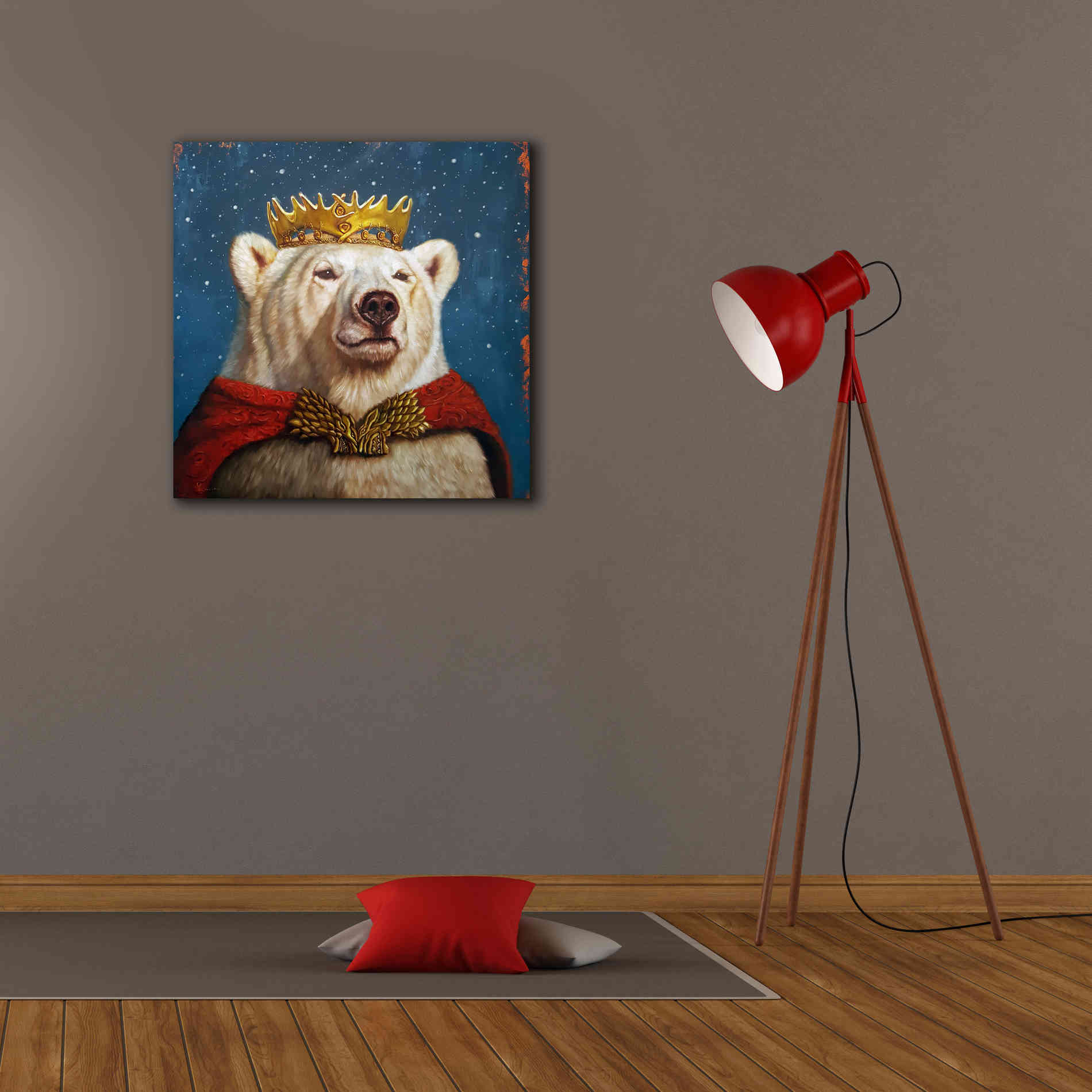 'Snow King' by Lucia Heffernan, Canvas Wall Art,26x26