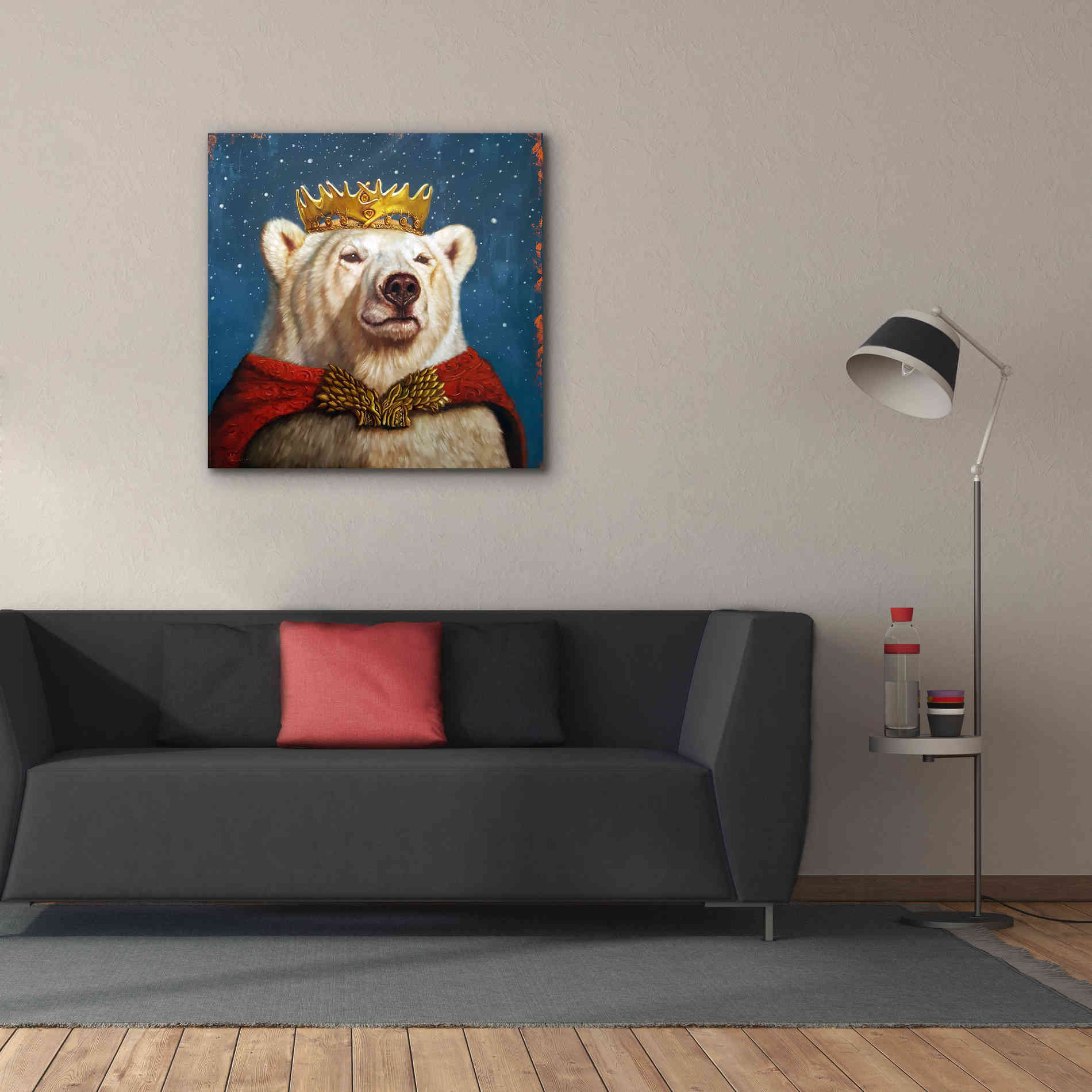 'Snow King' by Lucia Heffernan, Canvas Wall Art,37x37