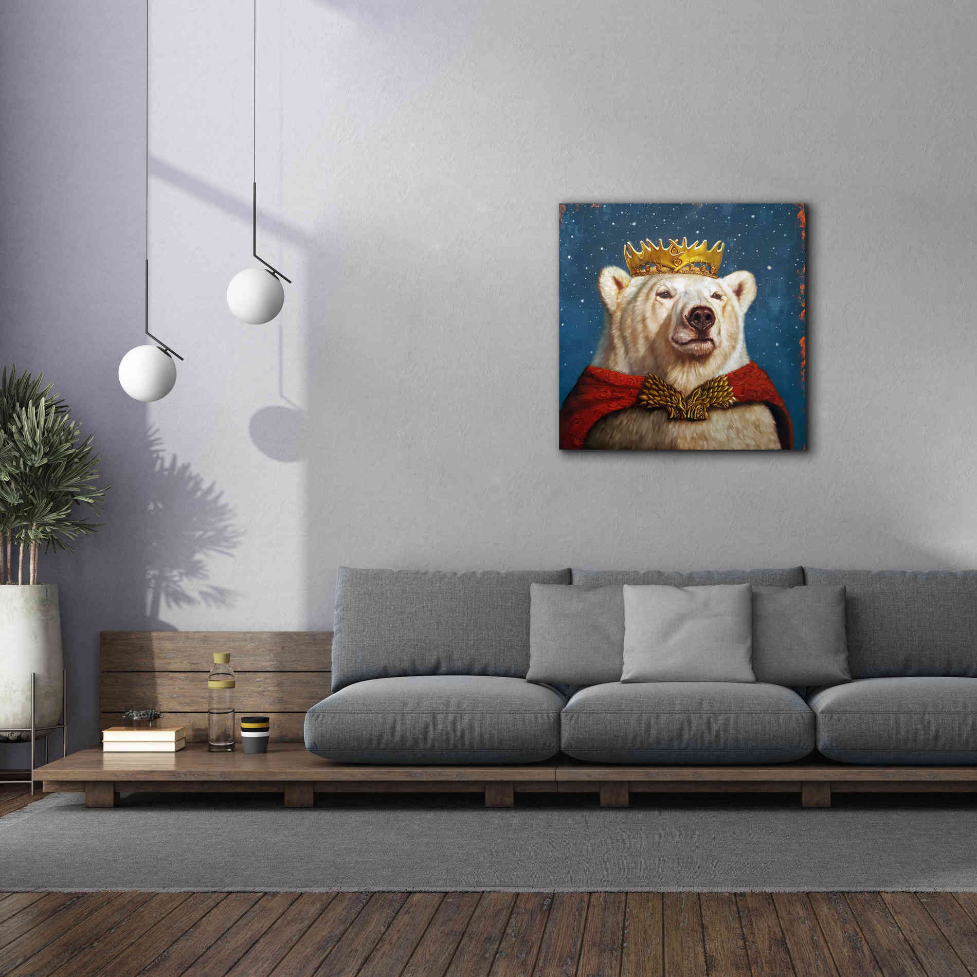'Snow King' by Lucia Heffernan, Canvas Wall Art,37x37